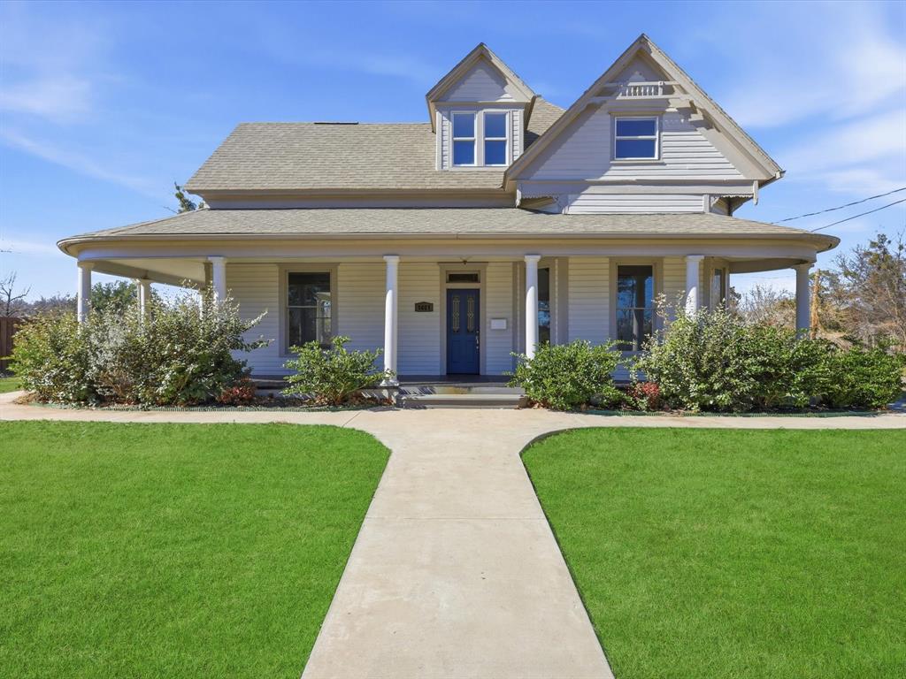Don’t miss this rare opportunity to own the first home ever built in Commerce! This beautifully restored 5-bedroom, 3-bath historic home blends timeless character with modern updates throughout. Situated on a .55-acre lot, the property includes a 1,000 sq ft shop, partial wood fencing, and standout curb appeal with a wraparound porch and mature landscaping. The first floor features an oversized primary suite with a large walk-in closet and ensuite bath offering a jetted tub, dual sinks, granite countertops, and separate shower. A conveniently located laundry room sits just off the primary. The kitchen is open to the living room, perfect for entertaining, and showcases granite countertops, an island, pantry, contemporary cabinetry, pot filler, and new stainless-steel appliances. Also on the first floor are a flexible dining or second living area, two additional bedrooms, and another full bathroom. Upstairs, you'll find 2 spacious bedrooms with walk-in closets and a Jack & Jill bathroom. Located Downtown and very close to East Texas A&M University Commerce. Easy access to major highways and larger cities! New Survey has been completed.