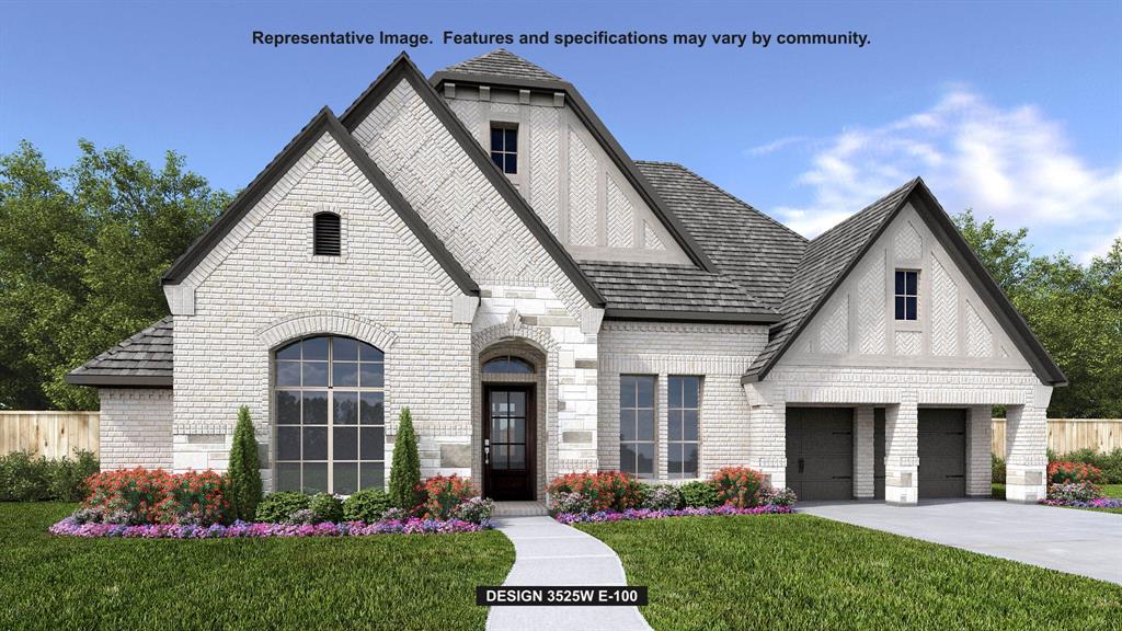 Home office with French doors set at entry. Formal dining room and game room with French doors frame extended entry. Family room with wall of windows and wood mantel fireplace opens to morning area and kitchen. Kitchen hosts island with built-in seating space, a 5-burner gas cooktop, and a built-in double wall oven. Hardwood floors throughout main living area. Primary suite includes bedroom with wall of windows. Dual vanities, freestanding tub, separate glass-enclosed shower and large walk-in closet in primary bath. All bedrooms feature private baths. Abundant closet space, high ceilings and large windows add to this generous design. Covered backyard patio. Mud room leads to three-car garage.