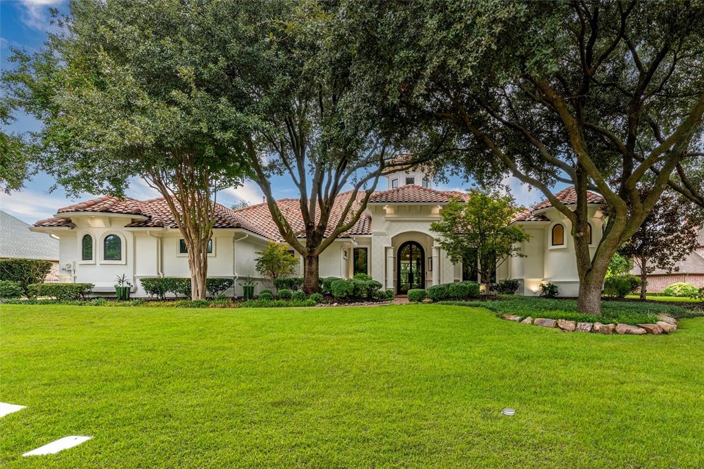Single story, modern mediterranean home in a gated community on an estate sized lot with an amazing backyard.  Modernization of home completed in Q1 of 2024, including a complete backyard remodel of resort style pool, with a huge tanning ledge and multiple fountains.  Approx 3000 sq ft of Diamond Platinum Travertine decking, which is barefoot friendly even in the Texas Summer.  

Open floor plan with high ceilings.  Kitchen has two islands and a buffet serving area, perfect for gatherings. Cooktop is both gas and induction with a built in sous vide cooker.  All countertops and sinks are quartz. Primary suite includes a LARGE walk in closet and a gym.  No detail has been overlooked.
Golf cart accessible to both of Stonebridge Ranch Country Club's golf courses, the Dye Course course and the Hills Course.

Unique opportunity for a turn key single story home on .66 of an acre in a quiet community.  Office could be converted into a fourth bedroom.

Home professionally decorated, and is available fully furnished- including art work.  Owner very flexible on timing