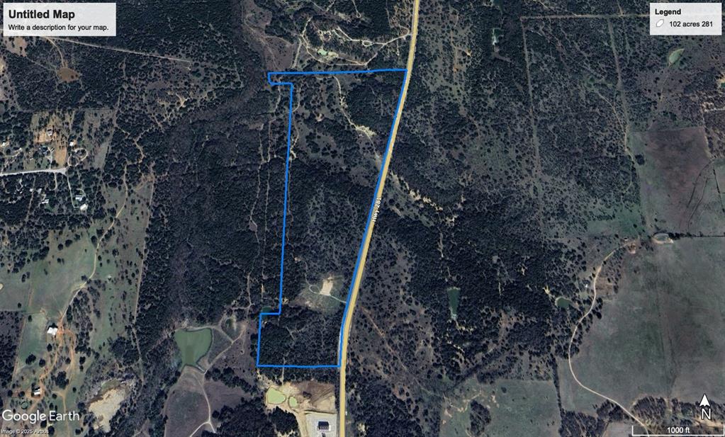 Nearly 4,000 of State HWY 281 frontage located just minutes from I20. 2 active water taps, rolling terrain, breath taking views, and multiple pad sites for your new home or business.