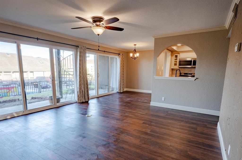 Welcome to this charming 1-bedroom, 1- bath condo located on the first floor in Rockwall. This inviting condo offers a smart, layout filled with abundant natural light. The living room features a double sliding glass that open to a partial lake view, creating a bright and relaxing atmosphere. This home includes a functional kitchen, and a dedicated dining area, and comfortable living spaces for everyday living. Located just a 4-minute walk from The Harbor and Ray Hubbard Lake, you'll enjoy easy access to waterfront restaurants, entertainment, and scenic walking paths. Conveniently, located near major freeways, this condo provides quick access for commuting while offering a desirable lakeside lifestyle!