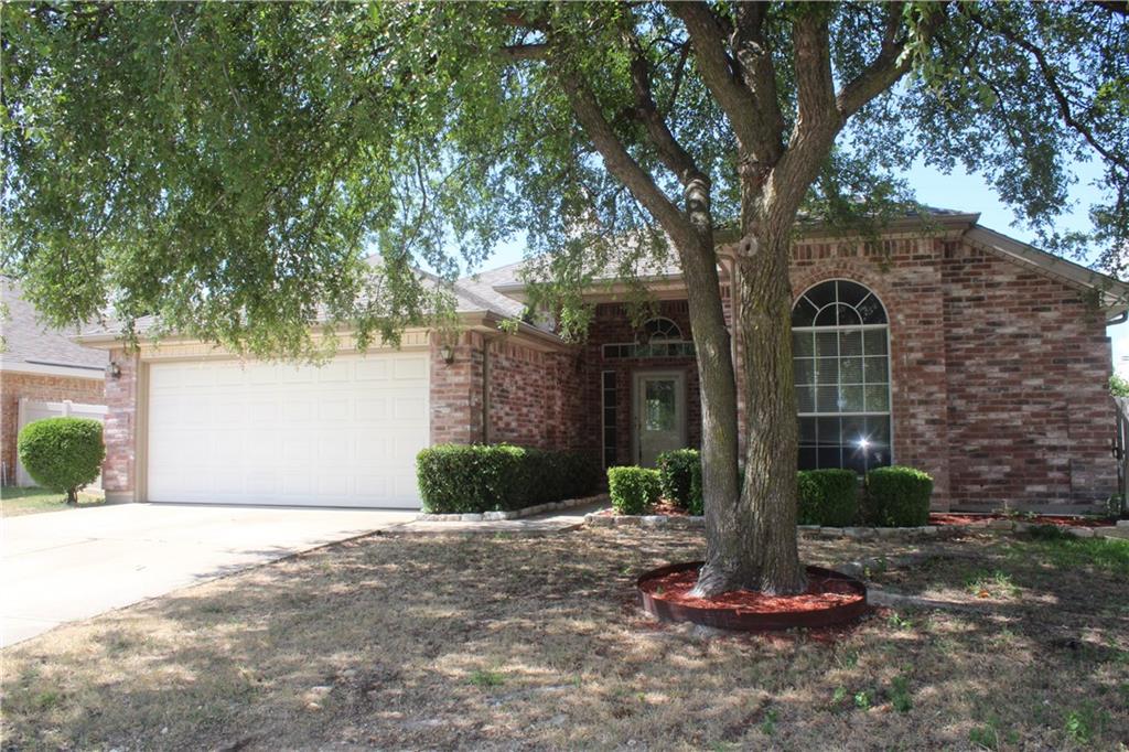 Wonderful Home with a lot of space.   Two Living areas with see thru fireplace between both living rooms.  Fireplace is Brick and Gas.  Newer Wood Grain style Vinyl floors thru-out the home.    3 Good sized bedrooms with Primary split from other 2 bedrooms.   Formal Dining room overlook Large Extended covered patio.  Kitchen and Eating area next to 2nd living room.   Vinyl fence on two sides makes a very private backyard.  Sprinkler System, 2 car garage with opener and Storage.  Ceiling fans. Gas Heating, Primary Bedroom offers Texas size tub, separate shower, double vanities, Additional Door to patio from master. Gas Water Heater, Gas or Electric for Dryer.