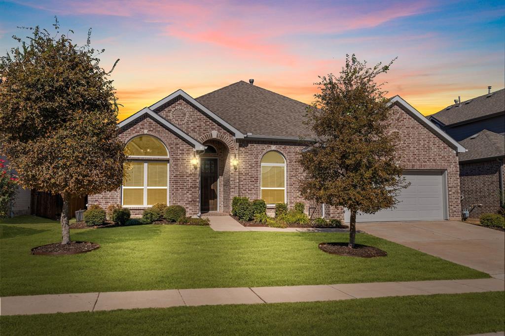 OPEN HOUSE SUNDAY, JUNE 28, 2-4pm!  This stunning, immaculate single-story home with 4 BEDS + OFFICE + FORMAL DINING by First Texas Homes boasts a highly customized Sonoma floor plan with UPGRADES GALORE! Unlike any others, this customized floor plan includes an EXTENDED LIVING ROOM, EXTENDED COVERED PATIO, EXTENDED GARAGE, OVERSIZED PRIMARY, & more! Additional upgrades include soaring 11-ft ceilings, archways, new light fixtures throughout, and beautiful WOOD-LIKE TILE covering every square inch of the floor! A private home office with glass-pane French doors is ideal for work or study. The gourmet kitchen is a chef’s dream featuring DOUBLE OVENS, high-end Frigidaire Gallery appliances and 5-burner gas cooktop, upgraded island with cabinet storage, spectacular QUARTZ COUNTERTOPS, upgraded tile backsplash, upgraded walnut cabinetry with pot drawers, walk-in pantry & separate BUTLER’S PANTRY. Perfect for entertaining, the spacious living room boasts large windows offering natural light, and beautiful upgrades from the CROWN MOLDING to the STONE GAS FIREPLACE. The oversized primary suite is the perfect retreat with vaulted ceilings, bay windows, spa-like bathroom, & large walk-in closet. Secondary bedrooms have vaulted ceilings and generous closets. Smart home upgrades include whole-home industrial-grade WATER FILTRATION AND SOFTENER SYSTEM, TANKLESS WATER HEATER, whole-home CENTRAL VACUUM , Ecobee thermostat, ethernet to every room, HomePro security, Wi-Fi booster, and exterior camera. Backyard features an extended covered patio with fan and roller shade. Oversized 2-car garage w storage and side entry door. Zoned to award-winning Melissa ISD, located in the desirable Willow Wood neighborhood of McKinney with a pool, sport court, playground, and walking trails. Less than a mile from Willow Wood Elementary with quick access to Hwy 5, US-75, and 121, minutes from HEB, BUC-EE’S, retail, dining, parks, and more, don’t miss out and make this one-of-kind home yours today!