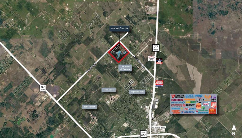 Vanguard Real Estate Advisors (“VREA”) has been exclusively retained by Ownership to offer the opportunity to purchase 157 acres (the “Site”) in the Victoria ETJ. The City of Victoria is well located at the intersection of Highway 59 and Highway 87 providing direct access to both Houston and San Antonio. Victoria has an estimated population of 66,020 residents as of 2024. The Site is primed for development with an approved Municipal Utility District in place (“Willow Creek MUD”); Ownership has also had their engineers put together a Concept Plan showing 424 lots inclusive of 260 50’x120’ lots, 164 60’x120’ lots, and 18.8 acres for Build-to-Rent.