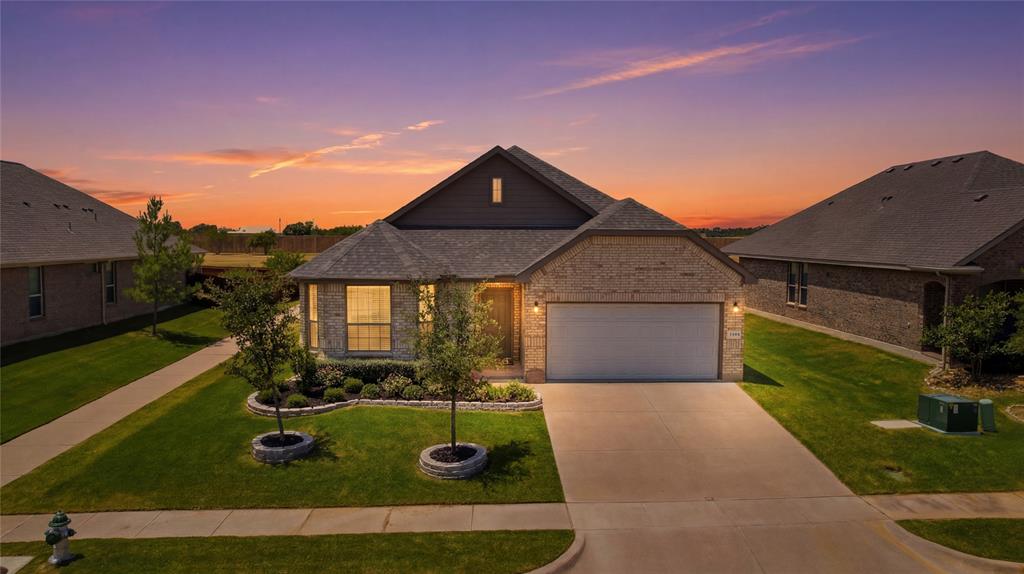 Welcome to this beautifully maintained 2021 home in the desirable Saratoga community of Granbury. Offering approximately 2051 square feet of thoughtfully designed living space this move in ready home combines modern comfort with valuable upgrades. Enjoy added privacy as the property backs to a park and common area. The primary bathroom was remodeled creating a fresh and inviting owners retreat. A standout feature is the homes solar energy system. Seller has maintained two years of documented utility history and with an acceptable offer is willing to pay off the existing solar loan at closing. Transferable warranty information is available. Conveniently located near shopping dining schools and historic downtown Granbury this home offers comfort efficiency and exceptional value. Buyer to verify all information including measurements schools and taxes.
