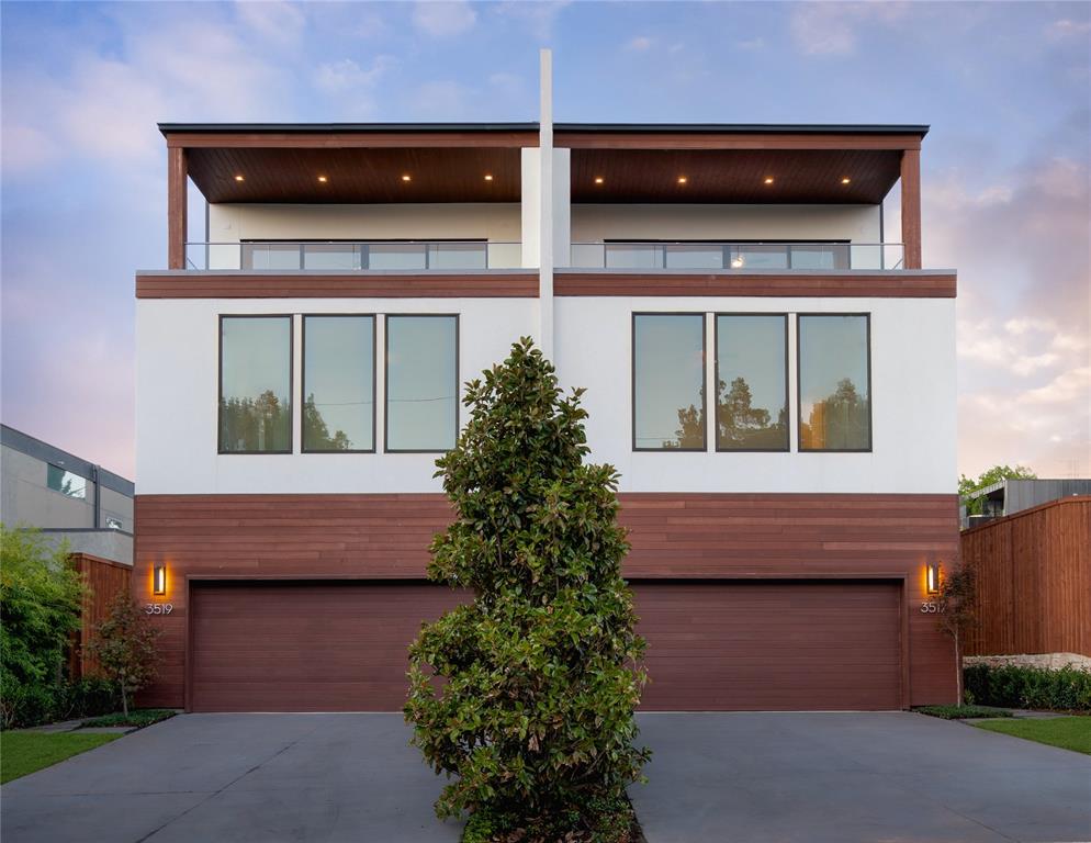 New construction contemporary stunner in sought after Northern Heights near the Katy Trail. Built by Harwood Homes, this 3-level SFA urban oasis blends transitional & modern with its stucco, stone & wood, stylish chic interiors & state-of-the-art amenities. Soaring 10ft ceilings, floor-to-ceiling windows & white oak hardwoods reveal an open living concept with a 1st floor study & quartz culinary island kitchen anchoring an expansive living-dining room with fireplace, opening to a scenic terrace & striking spa pool. Luxurious master retreat offers its own balcony & His & Hers gorgeous baths. 3rd lvl game room & large balcony offers flexibility of a private guest suite & its rooftop deck boasts chic entertaining.