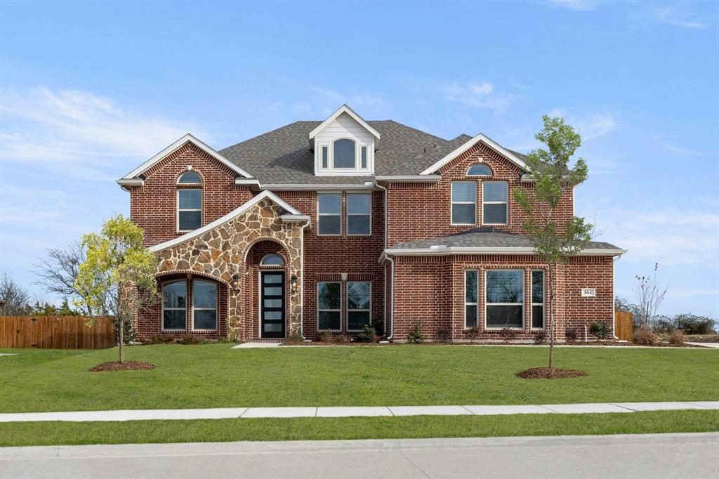 MLS# 21081661 - Built by First Texas Homes - Ready Now! ~ Discover this stunning 5-bedroom, 3.5-bath home with a spacious 3-car garage and 3,896 sq ft of luxurious living space. The elegant curved staircase with Juliet balcony welcomes you into a home featuring a dedicated study, media room, and a large game room. The gourmet kitchen boasts a California island, granite countertops, stainless steel appliances, double oven, and a butler’s pantry connecting to the dining area. Enjoy wood flooring downstairs and a covered patio perfect for entertaining. Schedule your tour today!
