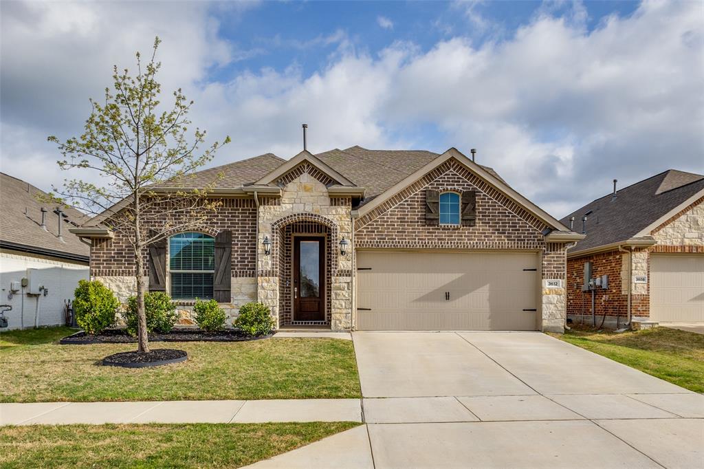 ** SELLER is offering $5,000 Towards BUYERS CLOSING COST or BUY DOWN of interest rate**  You must see this home TODAY!  The moment you enter the front door you see custom features that have been added throughout.  Lots of natural light, open layout is great for entertaining or leisure family time.  Family room, kitchen and eating area flow together.  Door from eating area leads out to a large extended patio making outdoor time part of the ambience. Large primary bedroom is located in rear of home featuring an ensuite bath with tub, shower, large double sink vanity and walk-in closet.  The remaining 3 bedrooms are toward the front.  The flex floor plan gives several options; formal dining area will work as home office or another living space. The double doors close off the area for privacy.  The existing upstairs media area includes a half bath. Options include a game room, or 3rd living area.  Just a short walk to the community park & playground as well as the pool area which includes a lazy river, covered picnic area, fireplace and grills.  ** NO PID or MUD Taxes **.