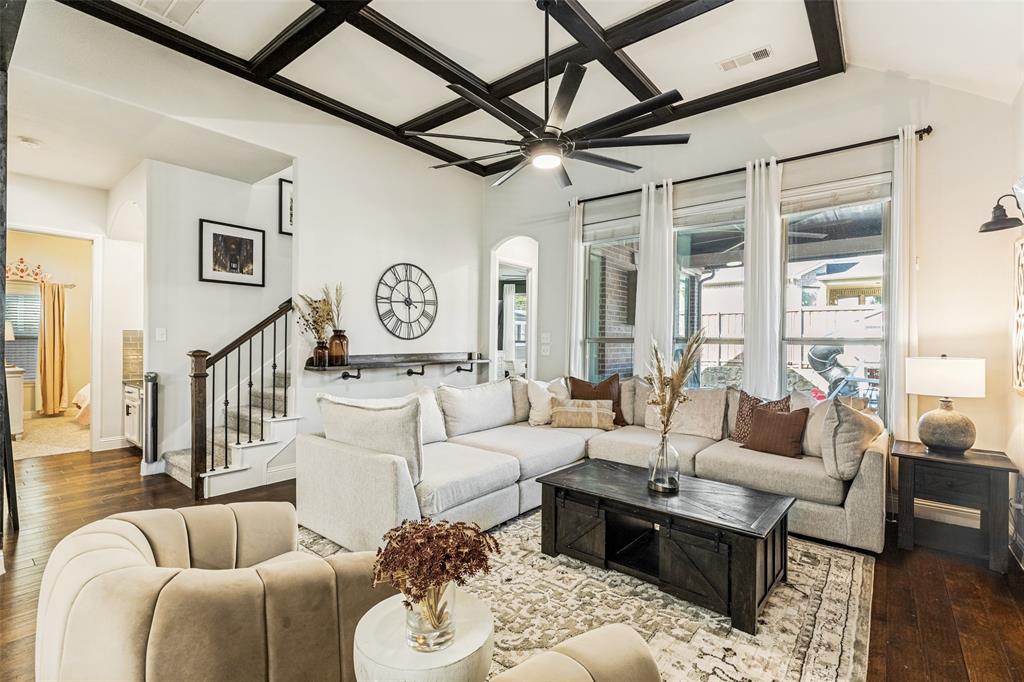 Welcome to this stunning two-story home nestled in the highly sought-after Trinity Falls community! Offering 4 spacious bedrooms and 3 full baths, this beautifully maintained home blends comfort, functionality, and style. Designed with versatility in mind, the thoughtfully laid-out floor plan features a private home office, a first-floor media room, and an expansive upstairs game room - perfect for work, relaxation, or entertaining. The open-concept living area is filled with natural light, creating a warm and inviting atmosphere ideal for everyday living and hosting guests. The oversized primary suite serves as a true retreat, complete with dual vanities, a garden tub, a separate walk-in shower, and a generous walk-in closet. Two secondary bedrooms on the main floor each offer walk-in closets and share a full bath, while upstairs you’ll find a private fourth bedroom, full bath, and a large game room - ideal for guests or multigenerational living with its own mother-in-law suite feel. Step outside to a backyard built for enjoyment, featuring a covered patio, a kids’ play set, and a storage shed for additional storage needs. Fresh paint and brand-new carpet throughout give the home a crisp, move-in ready feel. Conveniently located near shopping, dining, entertainment, top-rated schools, and exceptional community amenities, this home truly has it all!
