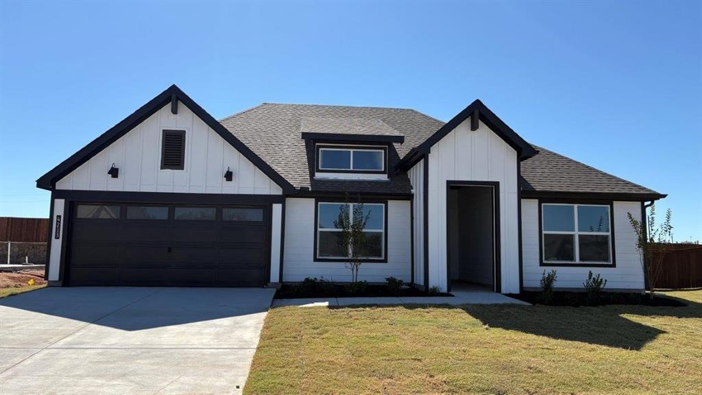 D.R. Horton America's Builder is now selling in the new phase at Sandstone Estates, in Granbury ISD! A fabulous new gated community offering captivating floorplans packed with a host of included features and high end finishes designed for every stage of life!! Stunning Single Story 4 bedroom Griffin Floorplan-Elevation F, with a quick estimated Spring completion. Open concept Living, Dining and large Chef's Kitchen in the heart of the Home with big Island, Granite Countertops, cabinet hardware, pendant lights, undercabinet lights, tiled backsplash, Stainless Steel Appliances, gas range, and walk-in Pantry. Spacious Living and large Primary Bedroom at the rear of the Home with Quartz Countertops, 5 foot oversized Shower and Walk-in Closet. Designer pkg including quartz Countertops in secondary bath, tiled Entry, Halls, Living, Dining and Wet areas plus Home is Connected Smart Home Technology. Covered back Patio, partial guttering, Garage Door Opener, 6 foot fenced Backyard, Landscaping pkg, Sprinkler System and more! Don't miss your chance to live in a luxurious gated community with a strong sense of community and convenient access to all that Granbury has to offer.