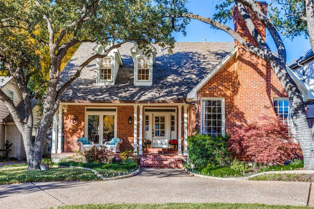 A covered porch and circle drive welcome you to this timeless, beautifully updated University Park home in HPISD close to University Park Elementary, Snider Plaza and SMU. Versatile floor plan with exquisite formals and a bar for entertaining. The convenient downstairs bedroom can double as a playroom or office.  The gourmet kitchen features marble countertops, top of the line appliances, a breakfast bar and a built-in desk area. Gorgeous den with a fireplace and built-ins. Beautifully landscaped and turfed backyard.  Detached 2-car garage with a spacious guest suite. The gracious primary suite is the perfect retreat with a fireplace, a sitting area and a stunning 2021 bathroom with heated floors. Two additional bedrooms with a Jack-and-Jill bath. Recent enhancements include roof, HVAC, water heaters, sewer and gas lines, alarm system, interior ceiling and wall paint, Subzero, Asko dishwasher, microwave and garage floor. A true gem in the heart of UP!