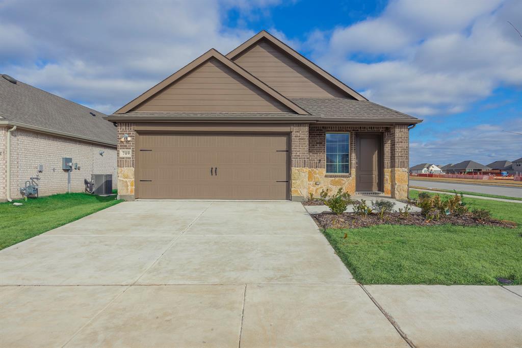 Welcome home to easy, comfortable living at 709 Chipper Trail in Lavon, TX. This nearly new 2025 ranch-style home is perfect for first-time buyers or anyone looking to downsize without giving up space or comfort. With 3 bedrooms, 2 full bathrooms, and 1,606 square feet, the layout is thoughtfully designed to be both functional and easy to maintain.

The single-story design means no stairs and effortless day-to-day living. An open, light-filled living area flows smoothly into the kitchen and dining space, making it ideal for quiet nights at home or hosting family and friends. The 2-car garage offers plenty of room for parking and storage, while the private, fully fenced backyard is just right for pets, gardening, or relaxing outdoors.

Built in 2025, this home gives you the peace of mind of modern construction, energy efficiency, and minimal maintenance—perfect if you’re buying your first home or simplifying your lifestyle. Located in a growing Lavon community with convenient access to shopping, dining, and major roads, this home offers comfort, value, and long-term ease.

Priced at $274,900, this move-in-ready home is an excellent opportunity to start your next chapter with confidence.
