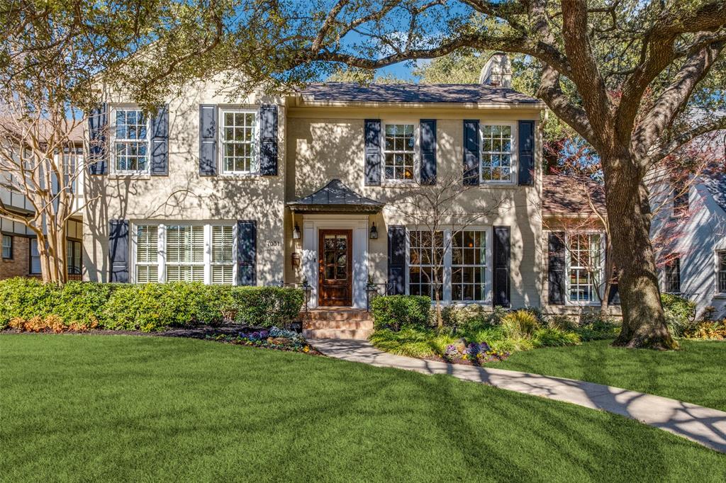 Finally—an updated vintage gem in one of Lakewood’s most sought-after locations. This gracious home blends timeless character with modern updates, offering high ceilings, gleaming hardwood floors, and flexible living spaces throughout.

Step inside to a welcoming layout featuring a bright formal living room and an adjoining sunroom—currently a kid hangout but perfect for a home office or cozy retreat. The spacious dining room flows beautifully into a stunning, updated kitchen with marble countertops, crisp white cabinetry, stainless steel appliances, a butcher-block island, and a built-in bar with ?two undercounter wine refrigerators. The kitchen opens to a comfortable second living area with a fireplace, custom built-ins, and views of the landscaped, turf-covered backyard and covered patio—ideal for entertaining year-round.

Upstairs, the primary suite is a true retreat with a spacious sitting area, large walk-in closet, and a spa-like bath featuring dual sinks, a soaking tub, and a separate shower. Three additional bedrooms share a beautifully updated bathroom, along with a convenient upstairs laundry room and generous storage.

The oversized lot includes multiple outdoor living spaces—an inviting side patio, sport court, privacy fence, automatic gate, and a detached two-car garage. Just a short stroll from Tokalon Park and White Rock Lake, this home combines classic Lakewood charm with the best of modern living. With mature trees and a gracious drive-up appeal, it’s truly the epitome of Lakewood lifestyle.