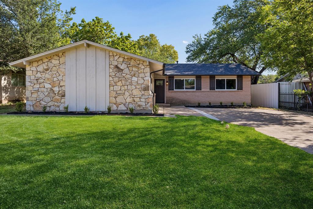 Welcome to 4639 Baystone Drive, where timeless charm meets modern updates! Thoughtfully renovated and move-in ready, this inviting 3-bedroom, 2-bath home offers stylish finishes, quality improvements, and a flexible layout designed for today's lifestyle. Step inside to a bright, open living space highlighted by soaring vaulted ceilings, warm LVP flooring, and an effortless flow into the beautifully updated kitchen. Featuring sleek quartz countertops, abundant cabinetry, designer hardware, and a spacious breakfast bar, the kitchen is perfect for everything from casual mornings to entertaining family and friends. The private primary suite offers a peaceful retreat with an updated en-suite bath, while two additional bedrooms provide comfortable accommodations for family or guests. A versatile bonus room adds even more flexibility and is ideal for a home office, gym, playroom, or creative space. Major system updates provide peace of mind, including a new roof, new HVAC system, and all-new PVC plumbing throughout the home. Outside, enjoy a spacious backyard with plenty of room for pets, play, gardening, or future outdoor living additions. Conveniently located near shopping, dining, parks, and major highways, 4639 Baystone Drive offers the perfect combination of comfort, style, and everyday convenience. Don't miss the opportunity to make this beautifully updated Dallas home your own!