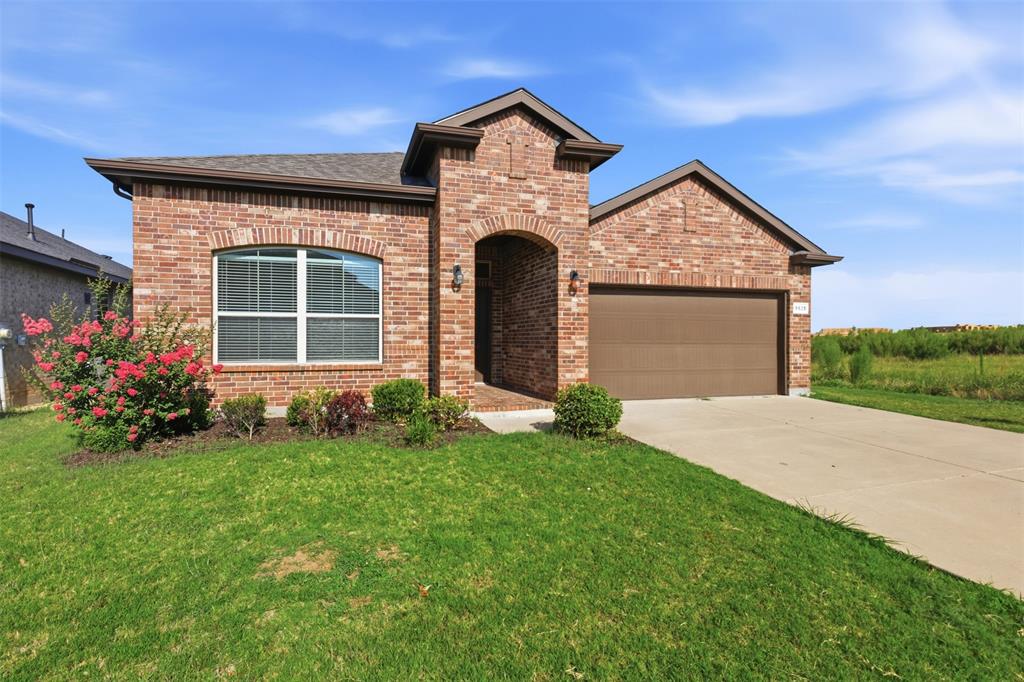Move-In Ready and Exceptionally Private! Beautifully maintained 2018 single-story home nestled on a quiet cul-de-sac in the highly sought-after Hawthorne Meadows community of North Fort Worth. Freshly painted throughout, this 4-bedroom, 2-bath home offers a rare setting with no neighbors behind, no neighbor on the right, and peaceful greenbelt views.
The open-concept split floor plan features tall ceilings, tile flooring throughout the main living areas, and a spacious kitchen with granite countertops, custom cabinetry, stainless steel appliances, a large island, and refrigerator included. A built-in office nook and oversized laundry room with washer and dryer included add everyday convenience.
Relax in the spacious primary suite with dual vanities, a soaking tub, separate tiled shower, and a large walk-in closet. Enjoy the covered patio, fully fenced backyard, and front and backyard sprinkler system.
Walk to the highly rated Northwest ISD elementary school located within the community. Residents enjoy a resort-style pool, shaded splash pad, playground, dog park, fishing pond, and are just minutes from Alliance Town Center, the new Kroger, Northwest ISD Early Childhood Center, shopping, dining, and major highways.
Freshly painted, move-in ready, and one of the most private lots in the neighborhood—this home is a must-see!