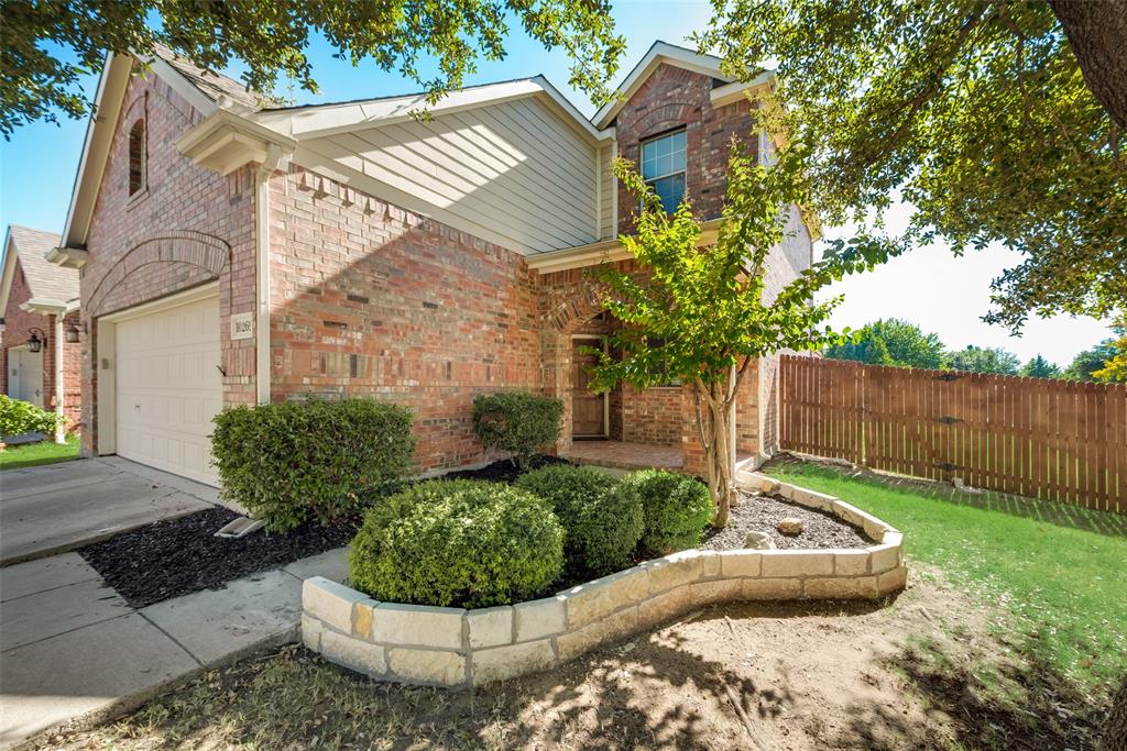 Check out this gem in the highly desirable community of Heights at Westridge. Located in the highly rated Frisco ISD with an onsite elementary within the community and the amenity center right across the street from the home! This beautiful, well-maintained home is seated on a corner lot and has 3 bedrooms and 2.5 baths. As you come through the front door you are welcomed with great vaulted ceilings in the living room, giving the open-concept living room and kitchen a spacious feel. All the bedrooms are upstairs with brand new carpet throughout the 2nd floor. The primary bedroom boasts an en suite bathroom with double vanities, a large soaking tub, a massive closet, and a separate walk-in shower. Ready for a swim or a walk in the park, this neighborhood has it all! Its also within close proximity to major roads and shopping for easy access to anything you need!