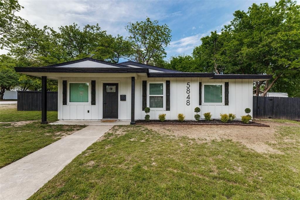 Completely renovated and move-in ready, this beautifully updated home offers 1,700 sq ft of modern living space with 3 bedrooms and 2 full bathrooms. Step inside to an open-concept layout filled with natural light and a seamless flow between the living, dining, and kitchen areas, perfect for everyday living and entertaining. The fully remodeled kitchen features brand-new cabinetry, quartz countertops, stainless steel appliances, a large island, and a designer backsplash, creating a sleek and contemporary feel. Both bathrooms have been thoughtfully updated with modern finishes, stylish vanities, and custom tile work, including a spacious walk-in shower. This home has been upgraded from top to bottom with new electrical and plumbing, new HVAC system and ductwork, new windows, new roof, new siding, and fresh interior and exterior paint. Additional improvements include new fencing and updated finishes throughout. The exterior offers great curb appeal with a modern design and a spacious yard ideal for relaxing or entertaining. Conveniently located in Fort Worth with easy access to major roads, shopping, and dining, this property is perfect for homeowners or investors seeking a turnkey opportunity with all major systems already updated.