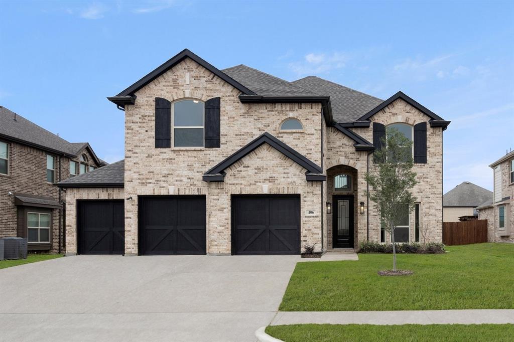 MLS# 21069877 - Built by First Texas Homes - Ready Now! ~ Discover this stunning 2-story home offering 6 spacious bedrooms, 4 bathrooms, and a three-car garage. With 3,550 sq ft of living space, this residence features a soaring family room ceiling, luxury vinyl flooring, and an upgraded kitchen with modern countertops. The primary suite boasts a freestanding tub, while matte black fixtures and hardware add a contemporary touch throughout. Enjoy entertaining in the upstairs game and media rooms or relax on the covered patio. Located near shops, restaurants, and Midlothian Community Park. Schedule your tour today