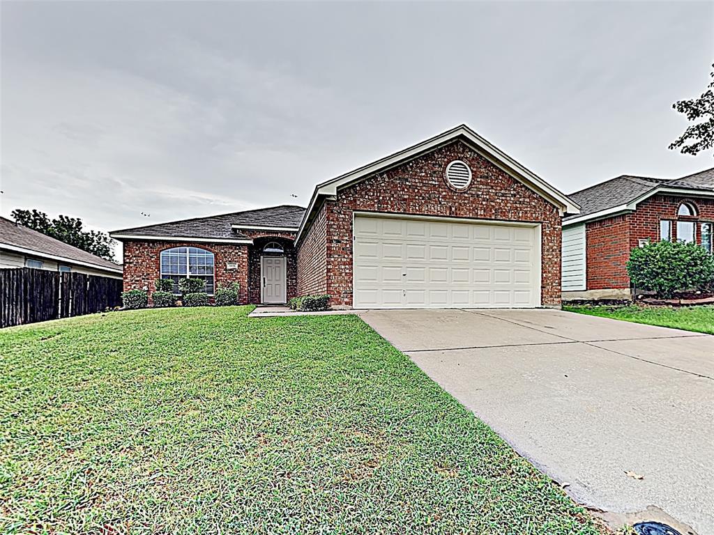 Welcome home to this beautifully designed 3-bedroom, 2-bathroom layout in the heart of Sendera Ranch! Boasting excellent curb appeal and a functional split-bedroom floor plan, this home offers the perfect blend of privacy and togetherness. Inside, you'll find two spacious living areas highlighted by warm, neutral tones and stylish luxury laminate vinyl plank flooring. The inviting family room features a cozy wood-burning fireplace and flows seamlessly into the open-concept kitchen. A chef’s delight, the kitchen offers an abundance of cabinet and counter space, a convenient breakfast bar, and durable ceramic tile in all wet areas making entertaining a breeze. Retreat to the private primary suite, complete with dual sinks, a relaxing garden tub, a separate shower, and a massive walk-in closet. Outside, enjoy an oversized, privately fenced backyard that’s ready for pets, play, or weekend BBQs. Located in the acclaimed Northwest ISD, community perks include sparkling pools, playgrounds, and scenic greenbelts just in time for summer!