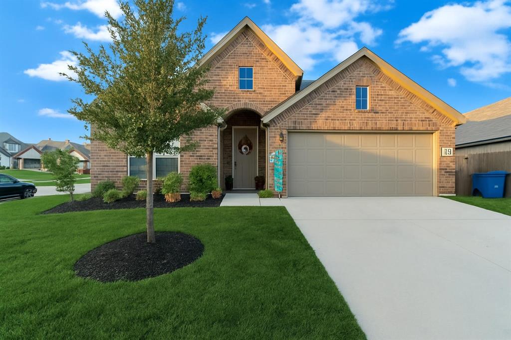 Super cute, almost-new home on a corner lot in a new subdivision with sidewalks for those evening walks! So many upgrades and a GREAT PRICE for the square footage! Decorative ceilings, curved archways, open concept, breakfast room overlooking the back yard, and a covered back patio with a concrete extension for outdoor entertaining. You're going to love this home! SO pretty! You'll especially love that your laundry room has lots of cabinets and the best part is, it leads directly into the primary bedroom for convenience! Coming out of the garage, you'll have a little hallway, perfect for hanging your coat or back pack. Enjoy quick access to Hwy 67 and Chisholm Trail Pkwy for easy commuting. Outdoor lovers will appreciate the proximity to Cleburne State Park and Lake Pat Cleburne for hiking, fishing, or weekend picnics. And Albertsons & H-E-B are just a few minutes away! Neighborhood features include curbs, sidewalks, and a community mailbox, enhancing the charm and walkability. Don’t miss your chance to own this beautiful lovingly-cared-for home with an open floor plan, tons of light and modern elegance! Seller will need a lease back.