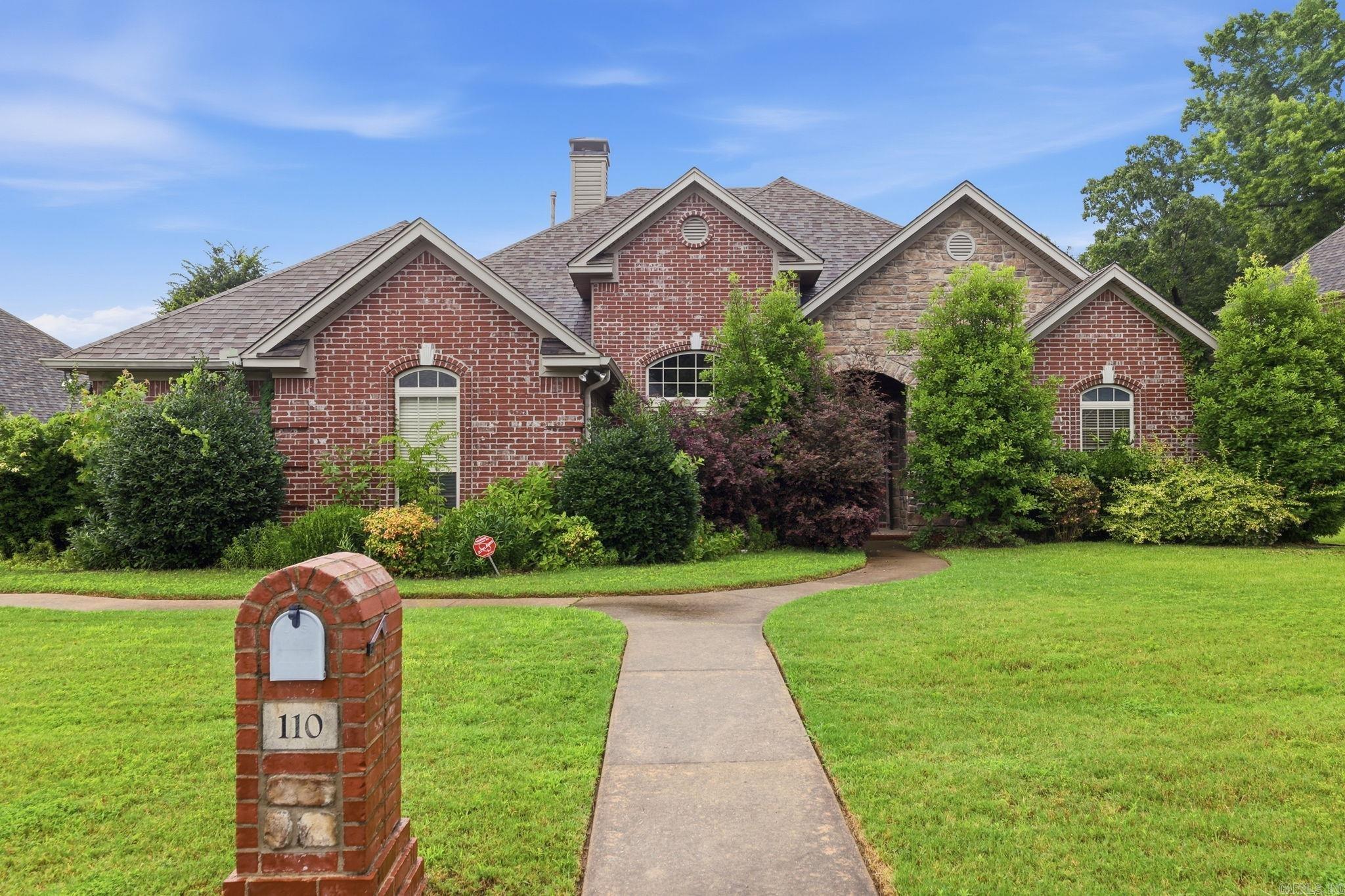All-brick 4-bedroom, 3-bath home in sought-after Maumelle Valley Estates. With 2,670 sq ft on a level, fully fenced lot, this traditional offers a great room with woodburning fireplace, separate dining room, and a breakfast bar open to the kitchen with built-in stove, surface range, dishwasher, and pantry. The primary suite is on the main level with a walk-in shower and walk-in closet, plus three more bedrooms and a den/family room. Wood, tile, and carpet flooring, built-ins, and ceiling fans throughout. Outside, enjoy a patio and wood-fenced backyard. Sold as-is—a great chance to add your own touches and build equity. Minutes from Maumelle's parks, trails, shopping, and an easy commute to Little Rock. Agents see remarks!