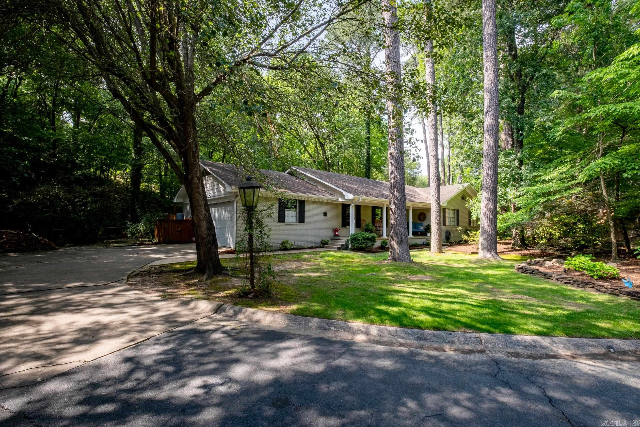 This ranch style home is on a quiet cul-de-sac in the Heart of Midtown. Lots of curb appeal with park like setting and large front porch. Three living area, dining room, primary bed and bath, plus 2 guest rooms. Kitchen has breakfast bar, plenty of storage and granite counter tops. Out back is a perfect oasis for relaxing and entertaining, large covered and open patio spaces, plus a koi pond.   SHOWINGS START 6/15.