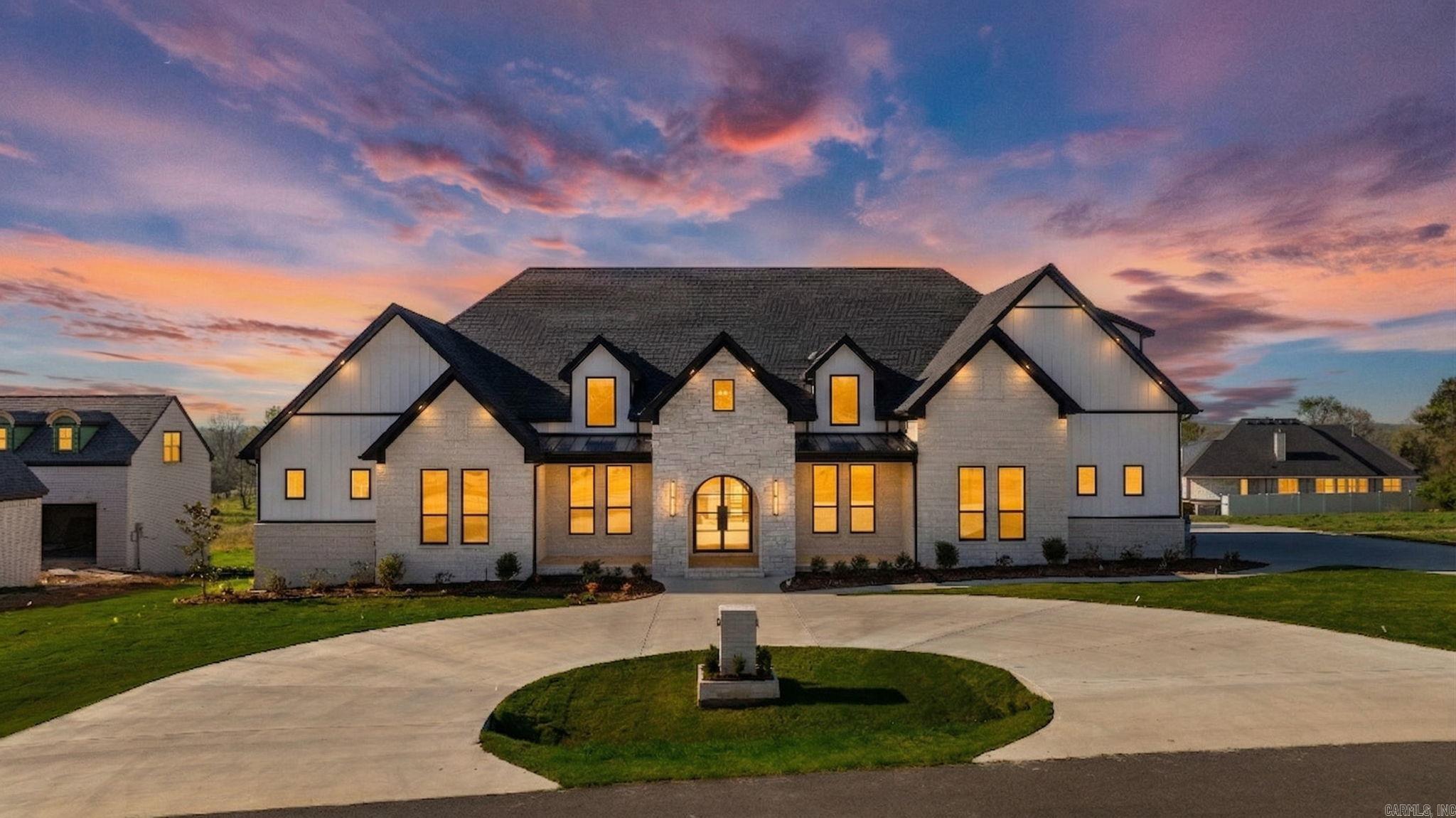 Welcome to an exceptional Highland Hills Subdivision residence, a benchmark in luxury living was built with family in mind. This 6-bed, 5 1/2 bath, 4 of the 6 bedrooms are ensuites with a first level game/bonus room and holiday room. New construction home is a testament to meticulous craftsmanship .You will greeted by an 8ft steel door that that opens up to a 14- foot ceiling vaulted ceiling and wall of windows, that greet you with grandeur, creating an immediate sense of elegance. The gourmet kitchen boasts custom-built cabinets, granite countertops, and a gourmet gas 36" cooktop with a pot filler, catering to culinary enthusiasts. Home also includes that Safety is assured with a FEMA quidelines saferoom, and outdoor entertaining is easy with an oversized outdoor porch, that includes outdoor fireplace. Custom lighting and exquisite trim work add to the luxury. Energy efficiency is paramount, with low-e windows, cellulose insulation, and 18 Seer HVAC with 2 speeds for year-round comfort. The fully insulated three-car garage is both spacious and energy-efficient.