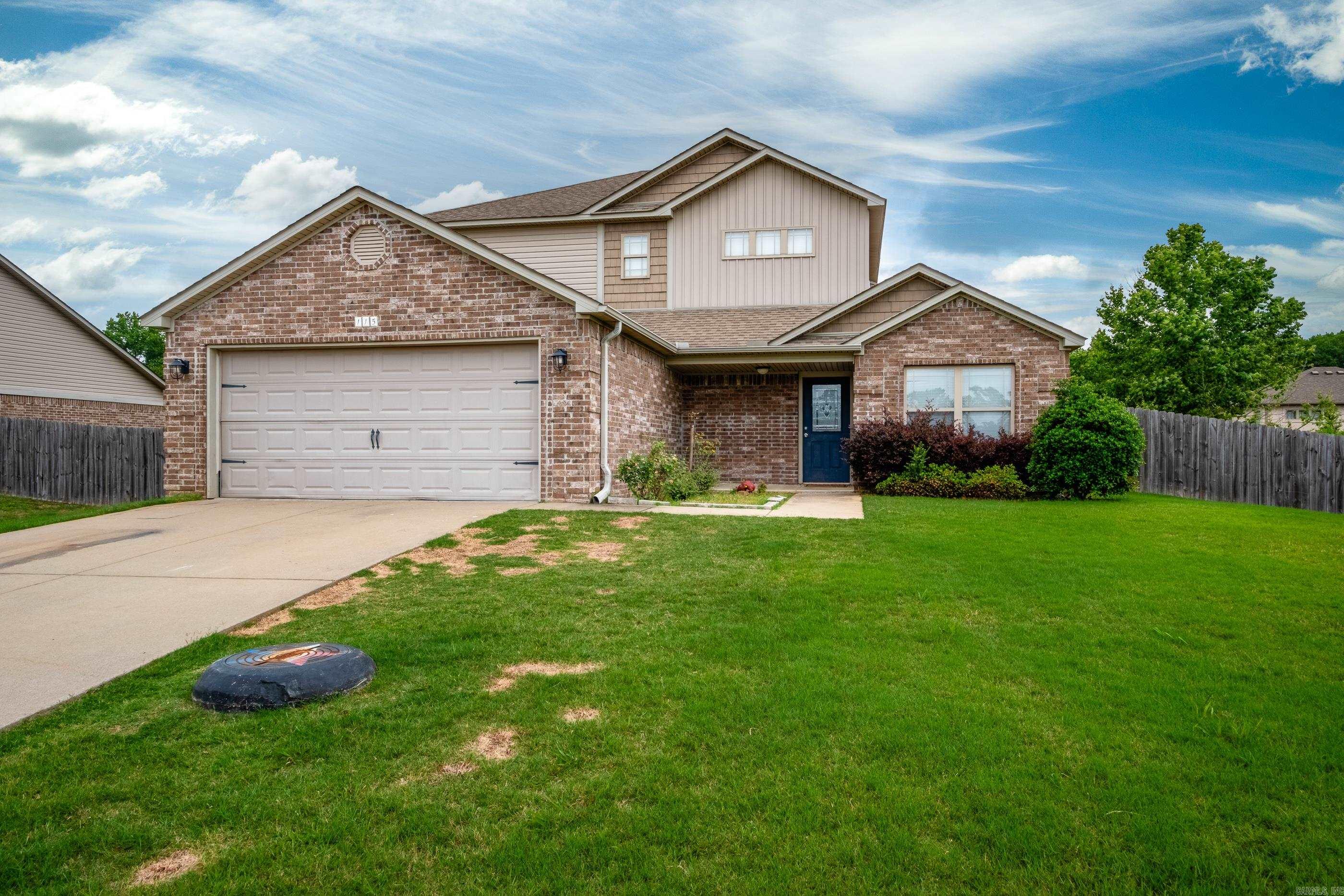 Wonderful home in Cabot with a thoughtfully designed floor plan! The spacious primary suite is conveniently located downstairs, while upstairs offers two generously sized bedrooms, a shared bath, and a versatile flex/bonus room. The open-concept living room provides plenty of space for relaxing or entertaining and opens directly onto the beautiful back deck. The kitchen is well-appointed with stainless steel appliances, granite countertops, ample cabinetry, an eat-in breakfast area, and a formal dining room nearby for additional entertaining space. The primary suite features abundant natural light and an elegant tray ceiling. The en-suite bath includes double vanities, a soaking tub, walk-in shower, and a large walk-in closet. Recent updates include fresh paint, new lighting, and a deck overlooking the spacious backyard.