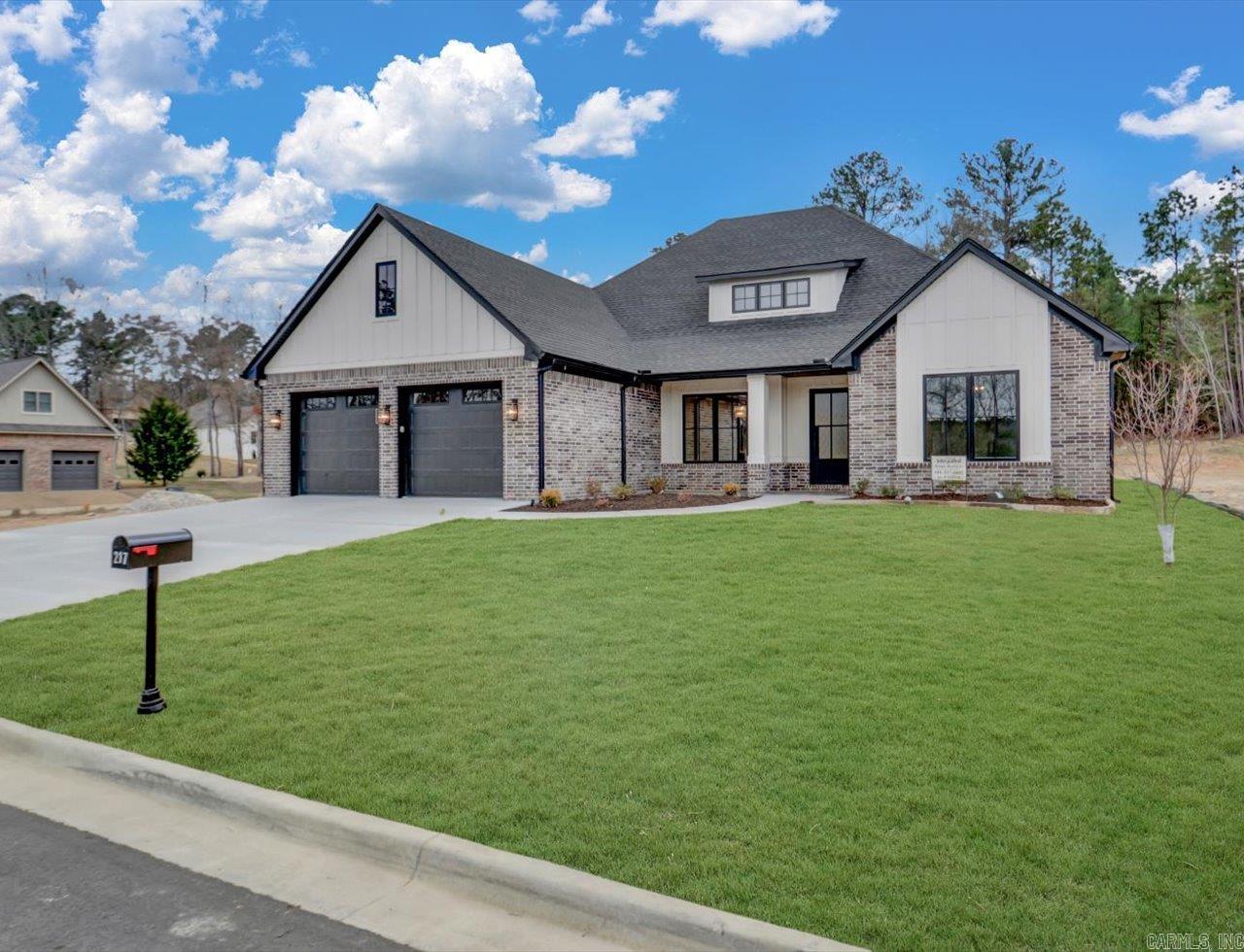Timeless Modern Living in Red Oak Ridge — Lakeside School District This brand-new 4-bedroom, 3-bath home in Red Oak Ridge offers an open-concept, split-bedroom floor plan bathed in natural light. The chef’s kitchen is a standout, featuring stainless steel appliances, gas range with pot filler, double ovens, custom cabinetry, and a convenient butler’s pantry. Tile flooring anchors the living spaces, while the primary suite delivers a spa-inspired ensuite with premium fixtures and contemporary design. Two spacious guest bedrooms share a Jack and Jill bathroom, while the 3rd guest bedroom has a hall bath. The 3rd guest bedroom could be used as a home office. Step outside to a generous yard with a private green space behind the home and a gas log fireplace—perfect for relaxing evenings. The community enhances your lifestyle with a gated entrance, pool, hiking trails, and immaculate grounds within the Lakeside School District.