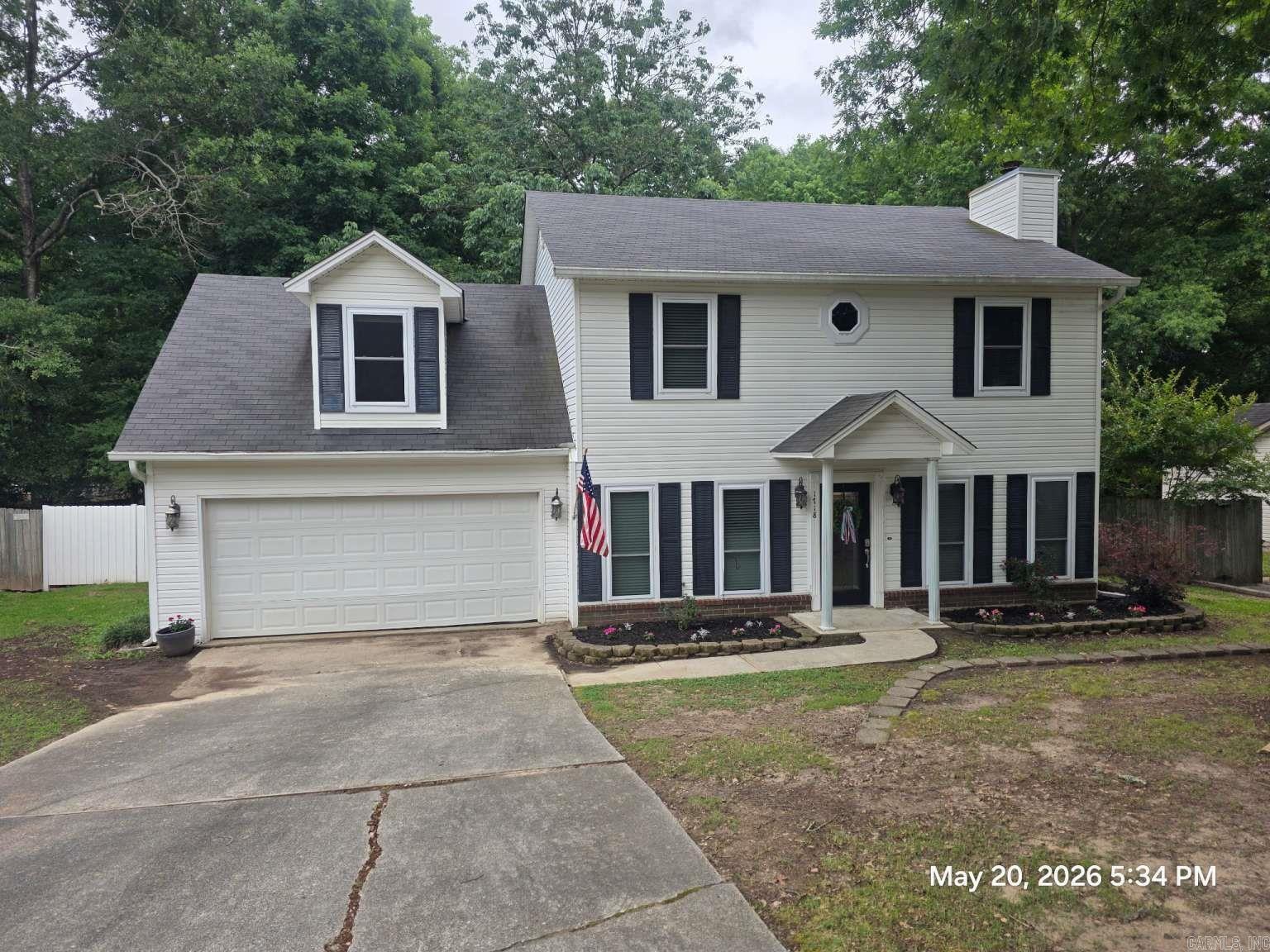 Well maintained house in a quiet, established neighborhood. Has been updated with new windows throughout in the last 5 years. New roof, garage door, and heat/air unit in the last 10 years. Large backyard, with back deck, and 2 car garage. Gas fireplace in living room. Formal dining room as well as breakfast nook. Bedrooms and closets are spacious. Master bathroom with jetted tub and separate shower.