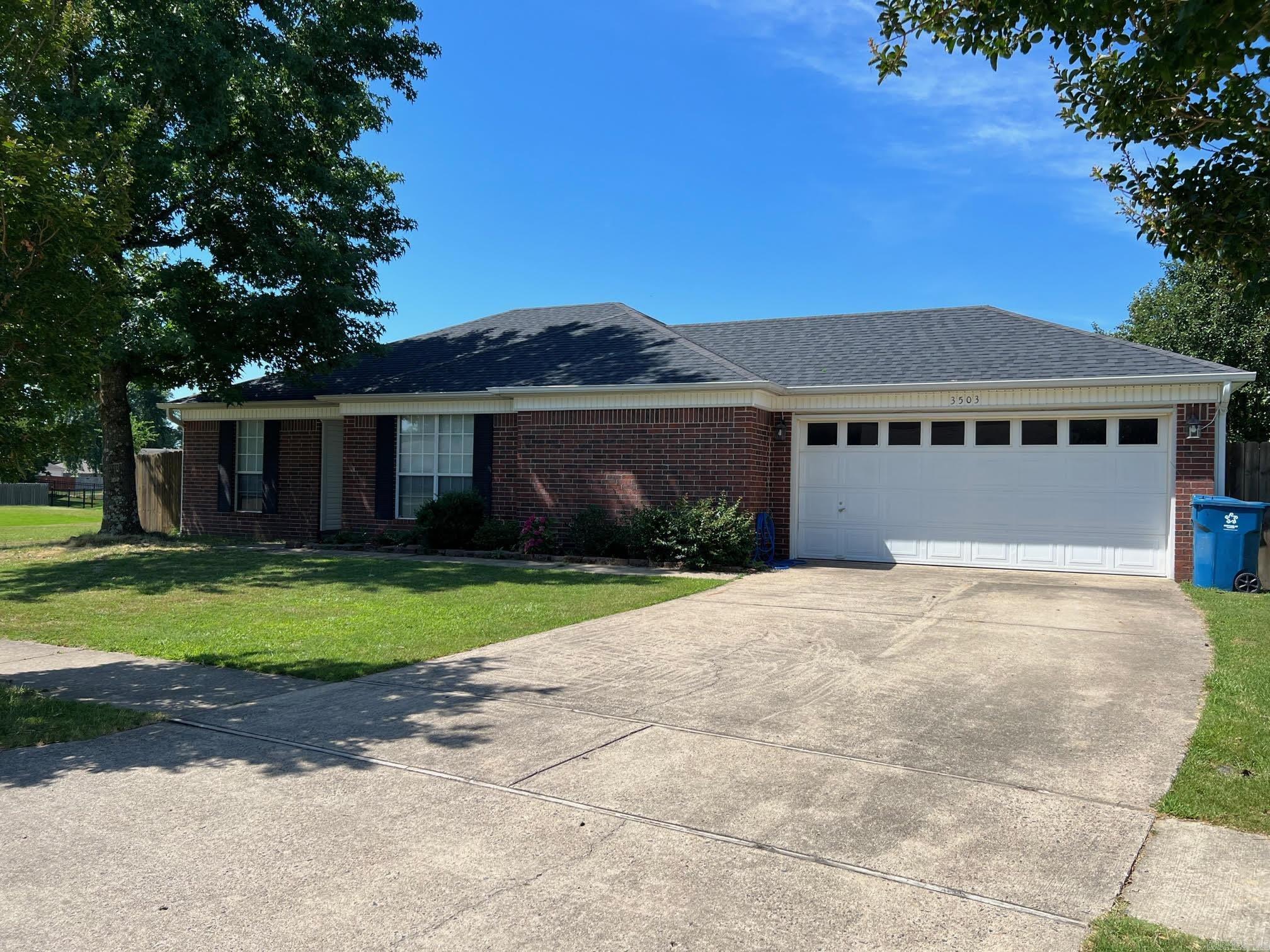 You will love this move-in ready, one-story home in friendly neighborhood. Just imagine enjoying your morning coffee on the back patio while taking in the peaceful view of the neighborhood lake. This well-maintained 3 bedroom/2 bath home has fresh paint, new granite countertops in the kitchen and two bathrooms. The huge fenced backyard is perfect for family entertainment,  and there are three storage sheds for all your extras. Residents are permitted to fish in the lake.
