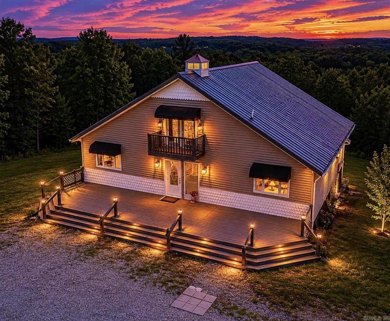Do you want a house tour? First, Second, Third Floor! 19 (NINETEEN) acres m/l! You'll love the cathedral ceilings with a wall of windows! Primary ensuite has luxurious bathroom and lots of closet space! 2 beds, 2 baths & a bonus family room in the full basement! Enjoy the views from the spacious & private decks in the back. The wooded view of your 19 acre m/l backyard doesn't disappoint! The kitchen has a generous granite-topped island and lots of counterspace! Real hardwood & tile floors in the main living areas are such a nice touch! The loft can be extra guest, office space, or an awesome reading nook with a view! With the expansiveness of 19 acres m/l, you've got room to do whatever your heart desires! Build a shop, weekend cabins for extra income, or put your own business in with highway frontage! Less than 2 miles from Lake Norfork and public boat access! 1/2 mile up the hill from Whispering Woods Grill and Cabins! This gives all the room to spread out, Interior and Exterior!