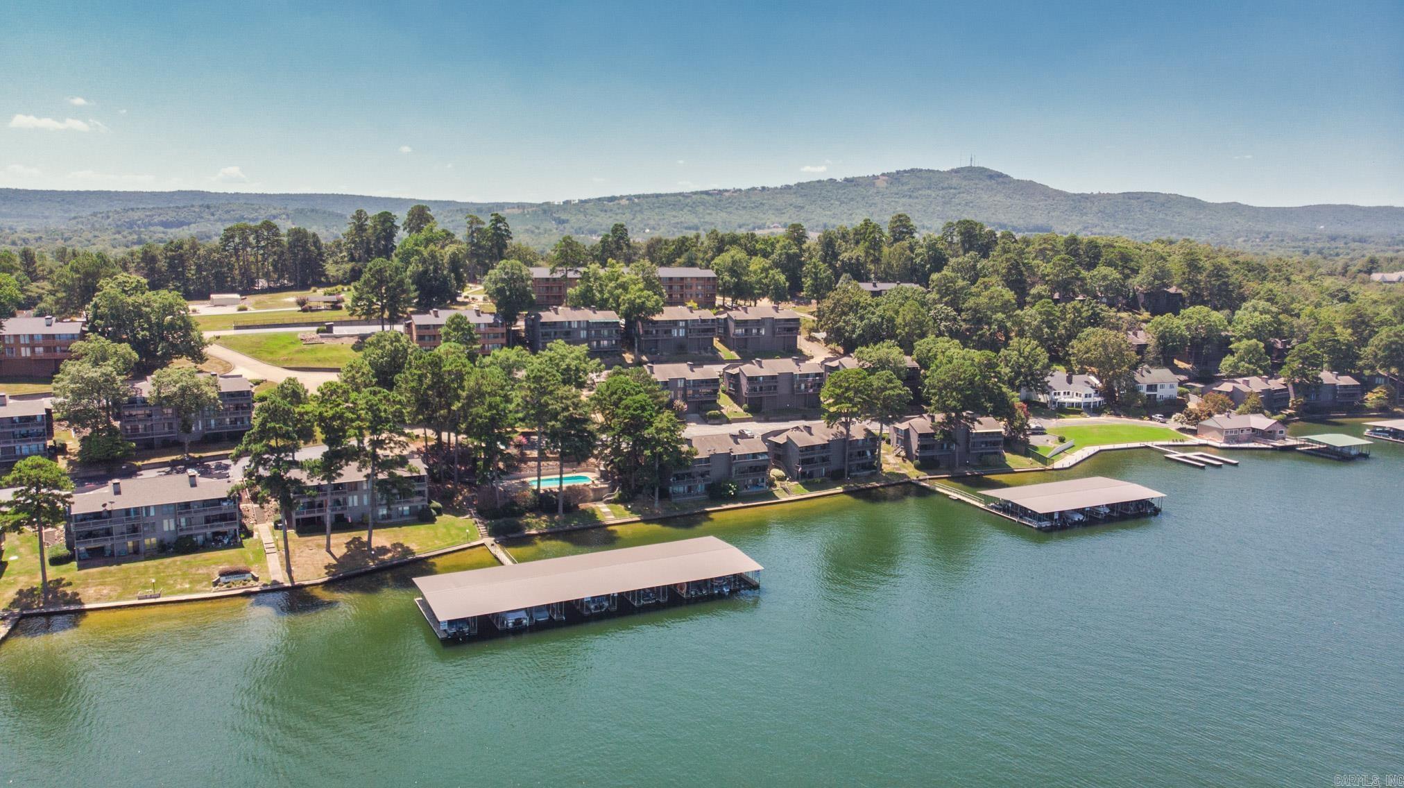 2/2 Lake Hamilton Condo with main channel view.  Gated community with great STR potential.