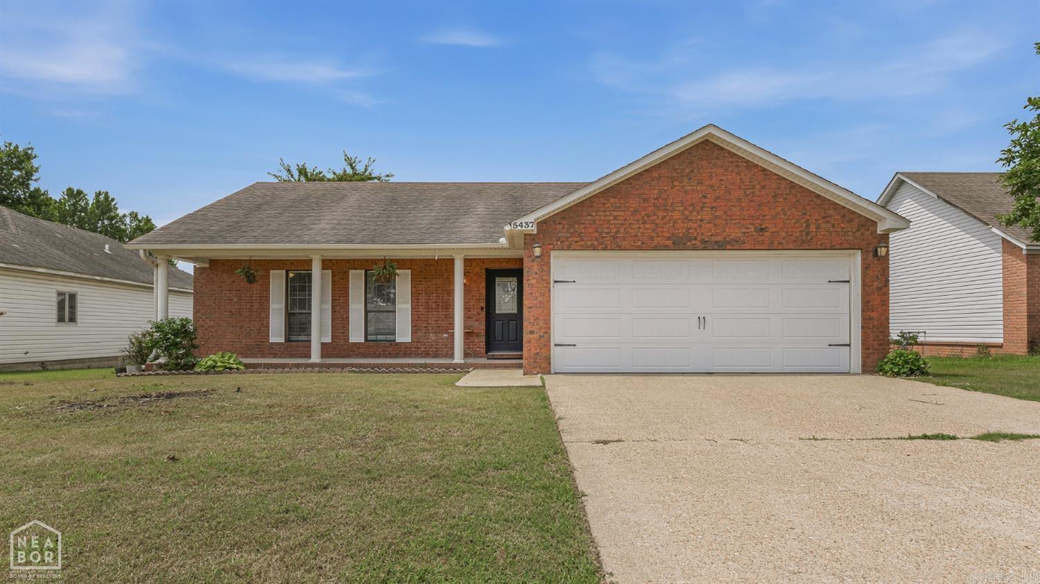 Nice 3 bed, 2 bath with large master and granite countertops in the kitchen. The standout of this home is the back yard, fully fenced, storage building and large deck for entertaining! Call today to see it in person!