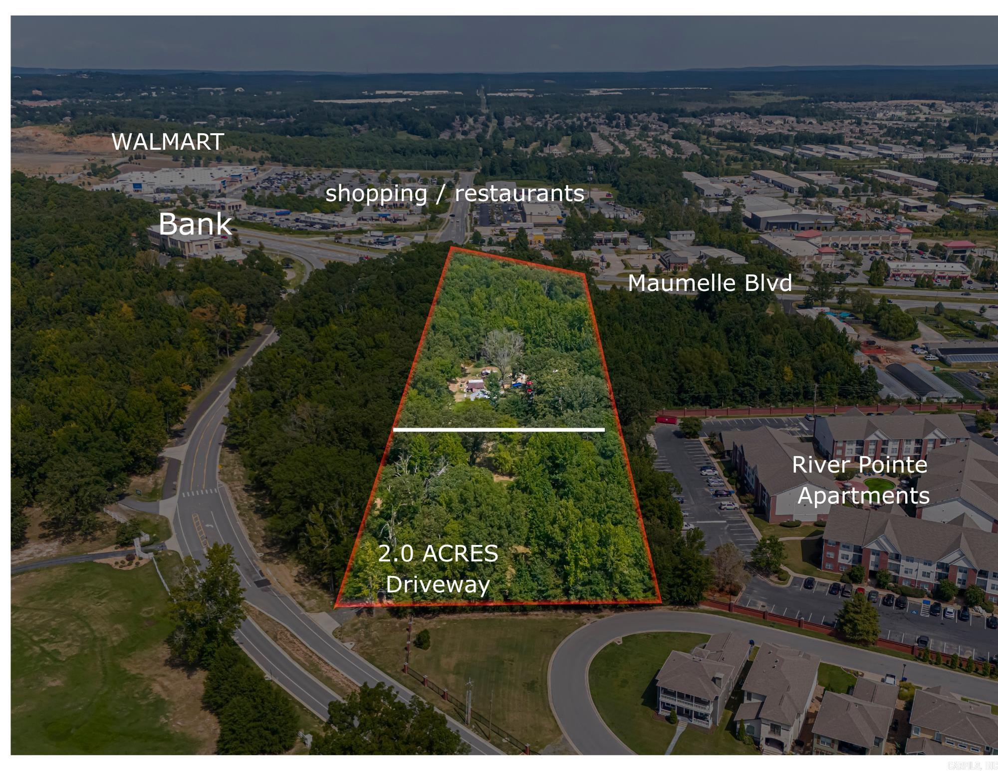 2.0 acres located in Maumelle. Exceptional development potential at one of the most visible intersections in the area. Business growth opportunities with this location.  Don't miss the chance to own a commercial lot, Driveway access on Crystal Hill.  Additional lots for sale. Ask Listing agent for more details.