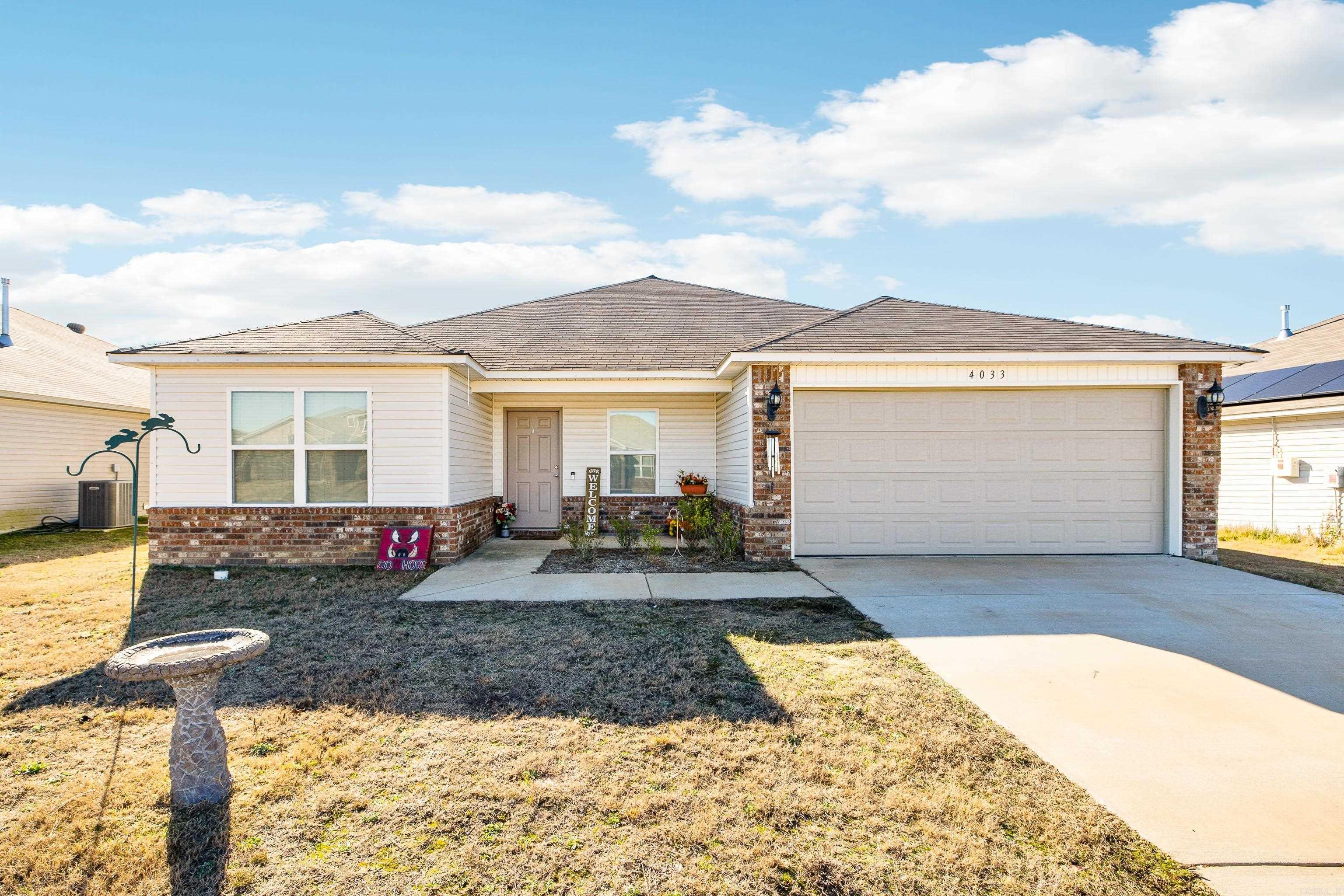 Built in 2022 and located just outside the city limits, this 4-bedroom, 2-bath home offers the perfect mix of newer construction and peaceful country vibes—without giving up convenience. Enjoy a fully fenced backyard that’s ideal for kids, pets, gardening, or weekend get-togethers. With an easy 15-minute drive to Benton or Bryant, you’ll have quick access to shopping, dining, schools, and commuting routes while still coming home to a little more space and privacy.