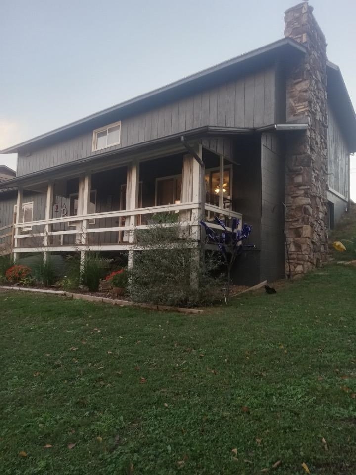 Opportunity only knocks once! Make your appt. today to see this 3 bedroom, 2 bath with new arch shingles, big front porch, with private concrete patio, wood burning fireplace, central electric heat and air. New luxury vinyl plank flooring in the 3-2. Newer fridge and stove stay with the property. New vanity tops in the bathrooms and new paint inside and out! The upstairs contains 13 storage units that have all kinds of possibilities! Continue for rentals, use as office space, retail store, or make a couple apartments out of them! The upper level fronts hwy 62-412 and the home faces hwy 175. Location, location, location! Check it out and you will see that this is a great deal and very unique! The current owner is utilizing the storage units at this time but when sold they will be vacant for you to do as fits you!