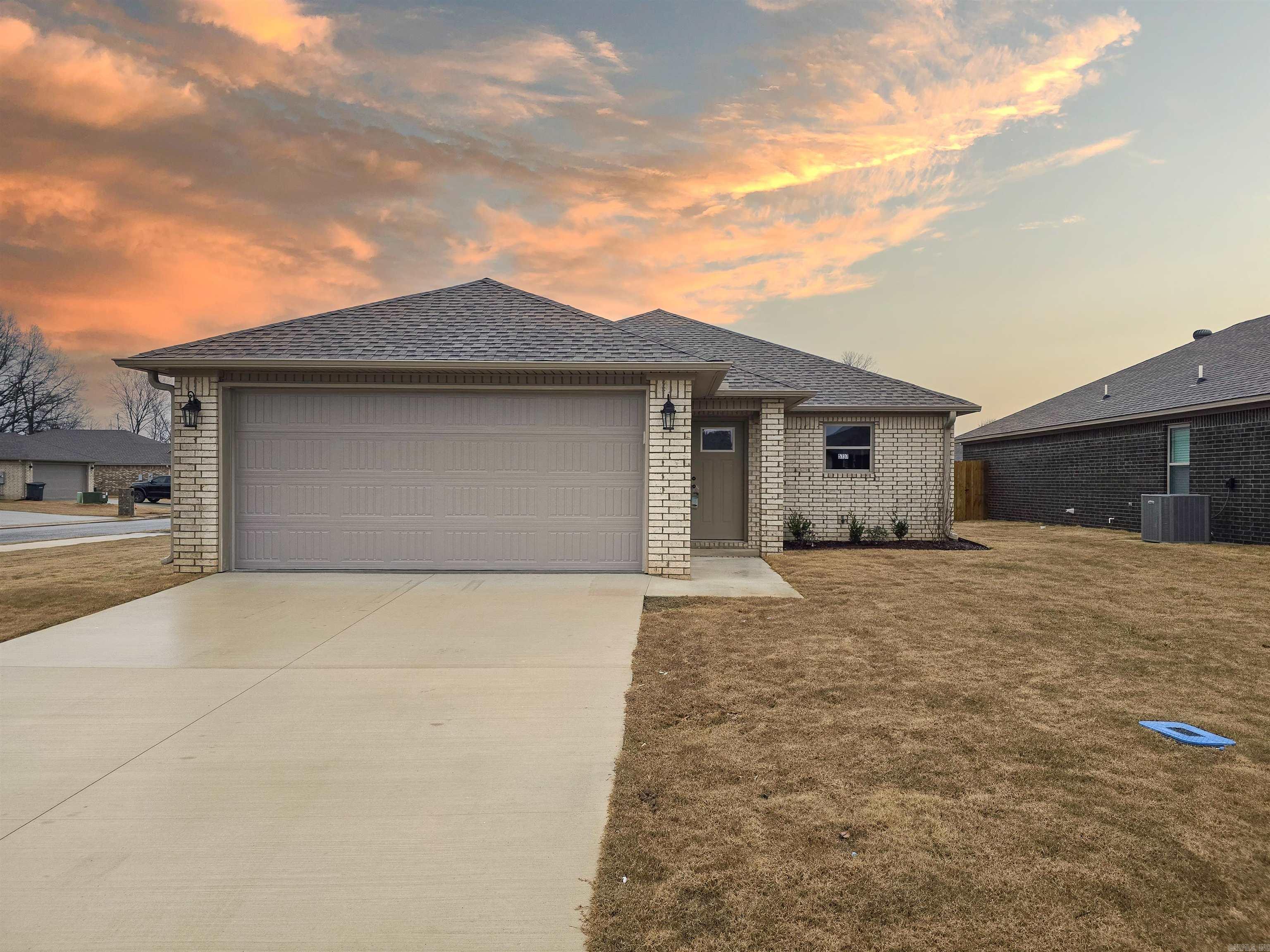 Nearly new home for LEASE! Located in the Jonesboro city limits but in the Brookland School District! All electric, 3 bedroom & 2 bath one-level on a corner lot. Luxury vinyl plank flooring in the main living areas, bath & laundry room and plush carpet in the bedrooms. Double garage and covered patio. **Application Required ** No Smoking Policy ** $300 Not Refundable Pet Fee ** $1600/Month Rent and $1600 Security Deposit ** 1-Year Lease **