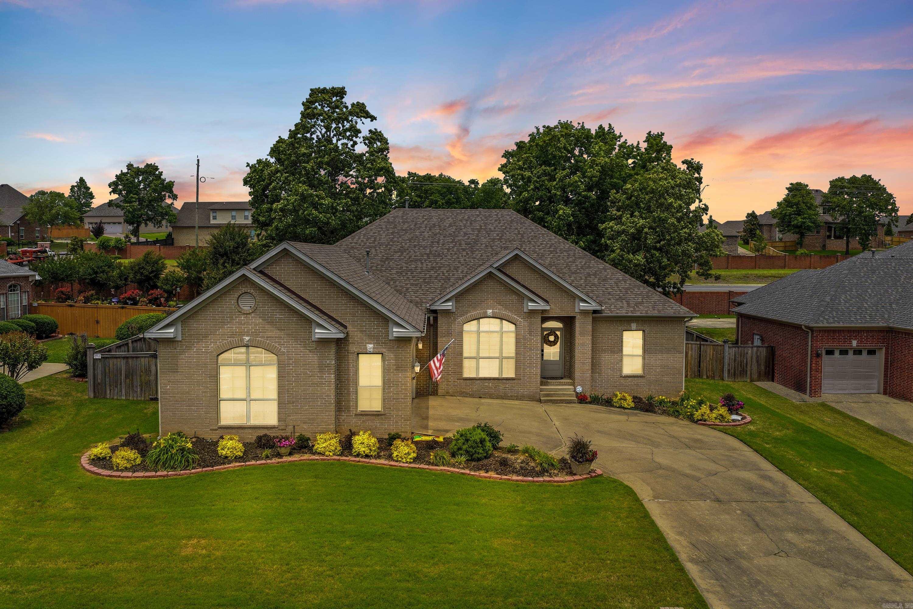 Welcome to this beautifully maintained home located in the highly sought-after Miller’s Crossing subdivision in Sherwood! Conveniently located just minutes from Little Rock Air Force Base, shopping, and dining, this spacious 4-bedroom, 3 full bathroom home features a fantastic split floor plan designed for both entertaining and everyday living. Each bedroom is generously sized and can comfortably accommodate king-size bedroom suites. The thoughtfully designed secondary bedrooms feature a shared bathroom and spacious walk-in closets. With multiple living spaces, a large dining room, and an eat-in kitchen, there is plenty of room for gathering with family and friends while still offering comfort and functionality. When you pull up to the home, the beautiful landscaping is a showstopper, while the fenced backyard provides both space and privacy. Additional updates and features include an oversized garage with a new door opener, new microwave and oven (2024), new hot water heater with instant hot water (2026), sprinkler system, hvac replaced in 2018 and a newer roof in 2021. This is one you don’t want to miss. Schedule your showing today!