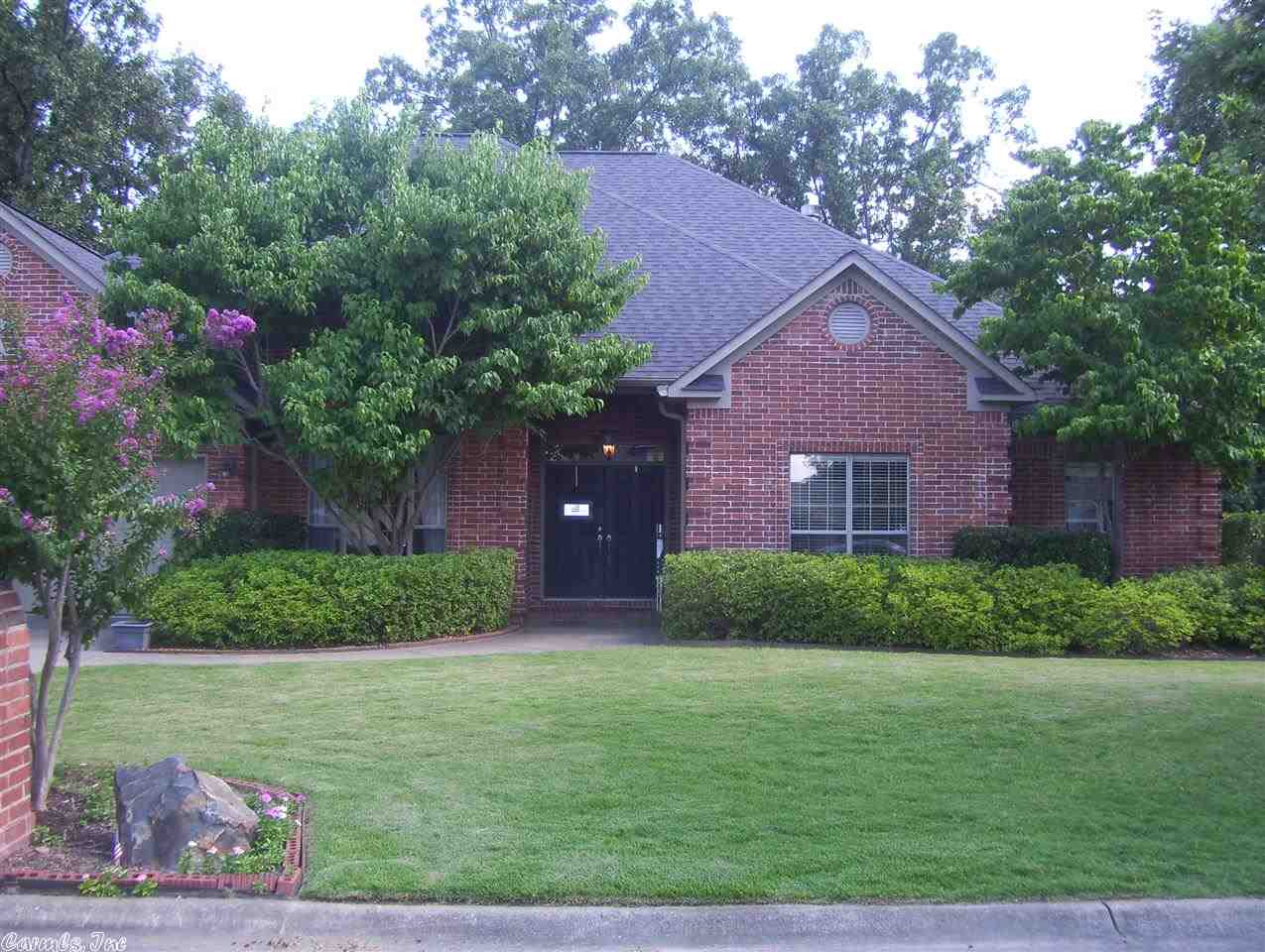 Great single level family home located on Country Club of Arkansas Golf course. This all brick home features an open floor plan, large kitchen, breakfast area, formal dining room, study or formal living area. Large master bedroom is separate from other bedrooms and has a large bath with walk in shower and jetted tub. Other features are new carpet, gas range, high ceilings, wood floors, covered patio, deck, and tree shaded back yard.