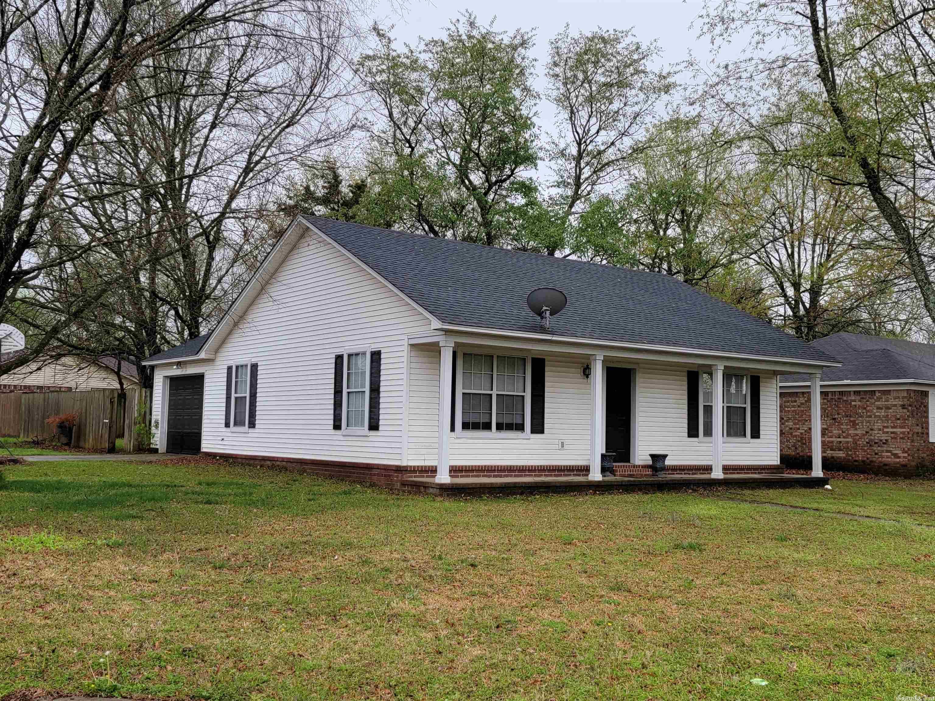 Nice house for rent for a maximum of 2 1/2 months. Owner bought the house but does not need to move in till Aug 1st. No lease will be signed past July 31st so if you need a place to land while buying a house or just need one for the summer this is your opportunity. The house sits on a corner lot, has a one car garage, fenced in yard & is on a concrete slab, central HVAC, wood laminate, tile & concrete flooring, electric FP, refrigerator & washer & dryer.