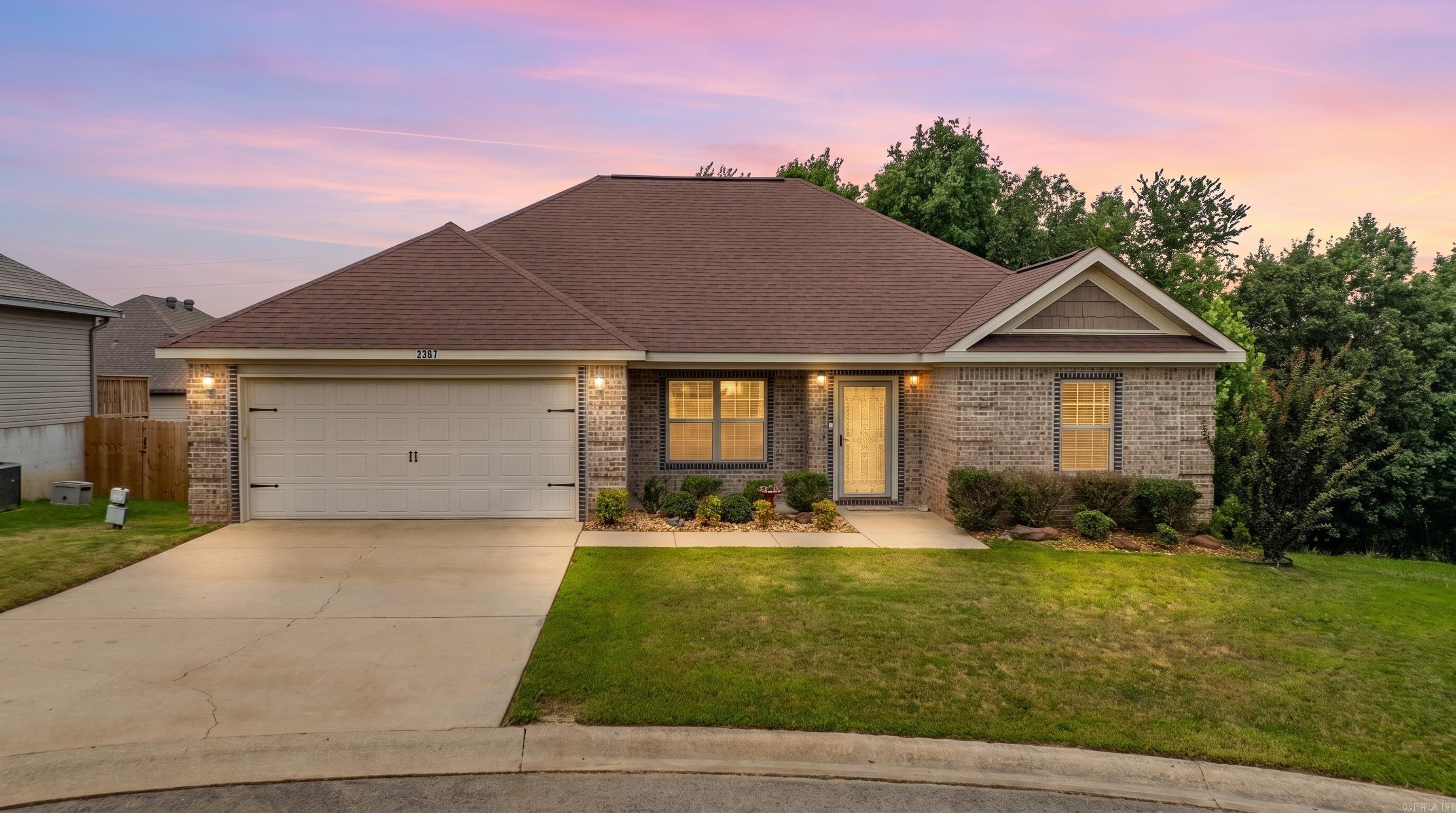 Pop on on over to Palamino Cove.. If you're looking for easy living, welcome home to this move-in ready gem tucked on a quiet cul-de-sac located in Bryant schools. The split floor plan gives everyone their own space, while the open living, kitchen, and dining area keeps the heart of the home connected. Clean and neutral finishes plus stainless appliances (fridge that stays) make the kitchen as functional as it is fresh. You and your roomba will enjoy that there's no carpet in sight, so your floors stay easy to keep clean and your allergies stay easy to forget about.  The primary suite is a true retreat, with a spacious layout and a large walk-in closet built for real life. Step outside to a large fenced backyard that backs up to green space, giving you privacy and quiet you don't often find this close to everything.  Well maintained, thoughtfully laid out, and ready for its next chapter. Come see it for yourself.