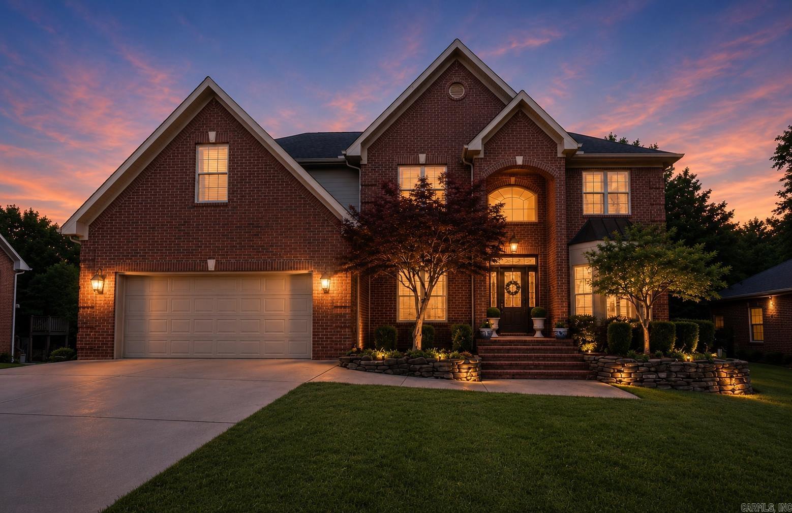 Welcome home to this stunning property in the sought-after Calico Creek/Timber Creek subdivision! With 5 BRs, 4 full baths, and 2 half baths, there's room for everyone, plus generous closets and storage throughout! The walk-out basement is full of natural light with a kitchenette and full bath, making it a perfect in law quarters, second living space, private guest suite, or setup for extended family for generational living! Out back, you'll find one of the rare lots that backs up to green space and Five Mile Creek. Two patios give you room to spread out, an upper patio just off the kitchen, and a large lower patio with a fire pit that's made for slow evenings and good company. Two laundry rooms (main level and upstairs off the primary closet) keep life easy. Recent updates include a new 30-year architectural roof (2024), granite countertops, updated fixtures and hardware, new upstairs flooring (2026), and newer HVAC systems for both levels. Additional features: gas fireplaces in the living room and primary bedroom, sprinkler system, and access to Overbrook amenities including the community pool, tennis courts, trails, and playground! Don't wait on this one!