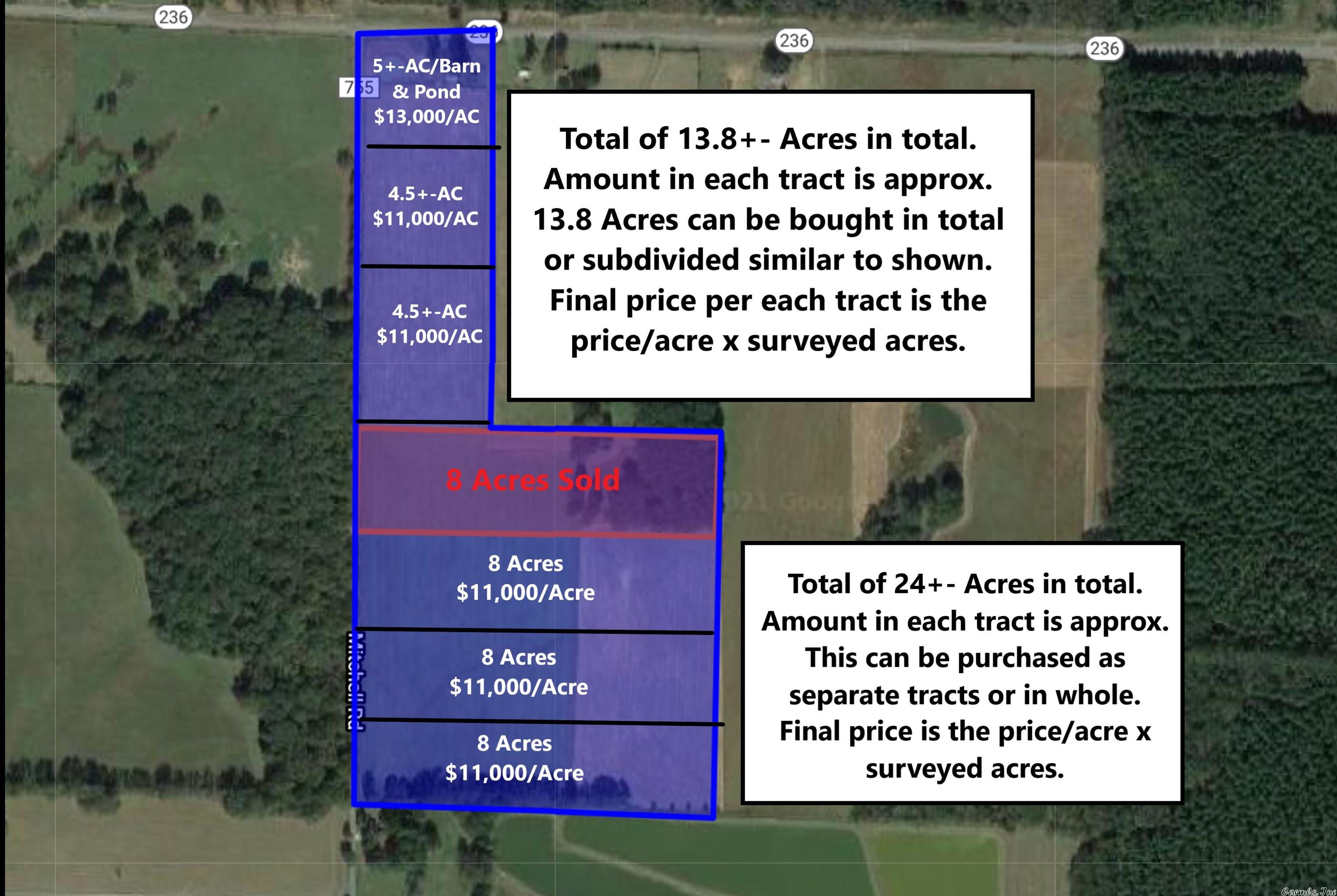 This is 8 +-acres fronted by Mitchell Road.  This is a premier home/small ranch acreage. This would be a great place to build your dream home, have that rural lifestyle you've always wanted and still be close to major cities. Water and electricity available. This can be subdivided. NO MANUFACTURED HOMES.  MINERALS DO NOT CONVEY.  Come See!  16 acres still available.