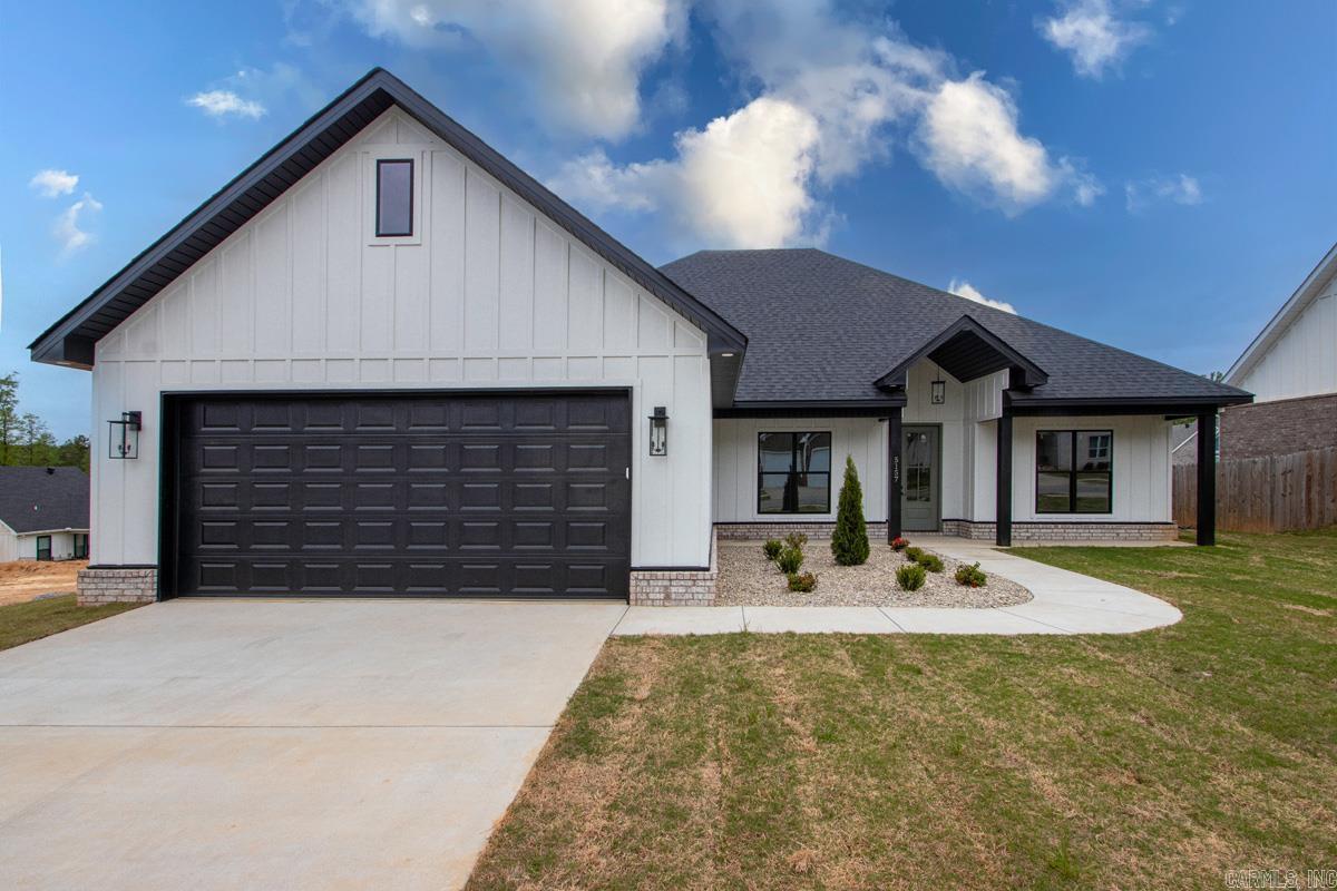This beautiful single level 4 bed 2.5 bath home with an office offers tall ceilings, split floor plan, LVP and tile throughout (no carpet!) upgraded lighting and ss appliances,  quartz countertops, primary closet opens to the laundry, gas stove, fireplace, tankless water heater and hookup for grill out back, large covered patio and fully fenced yard
