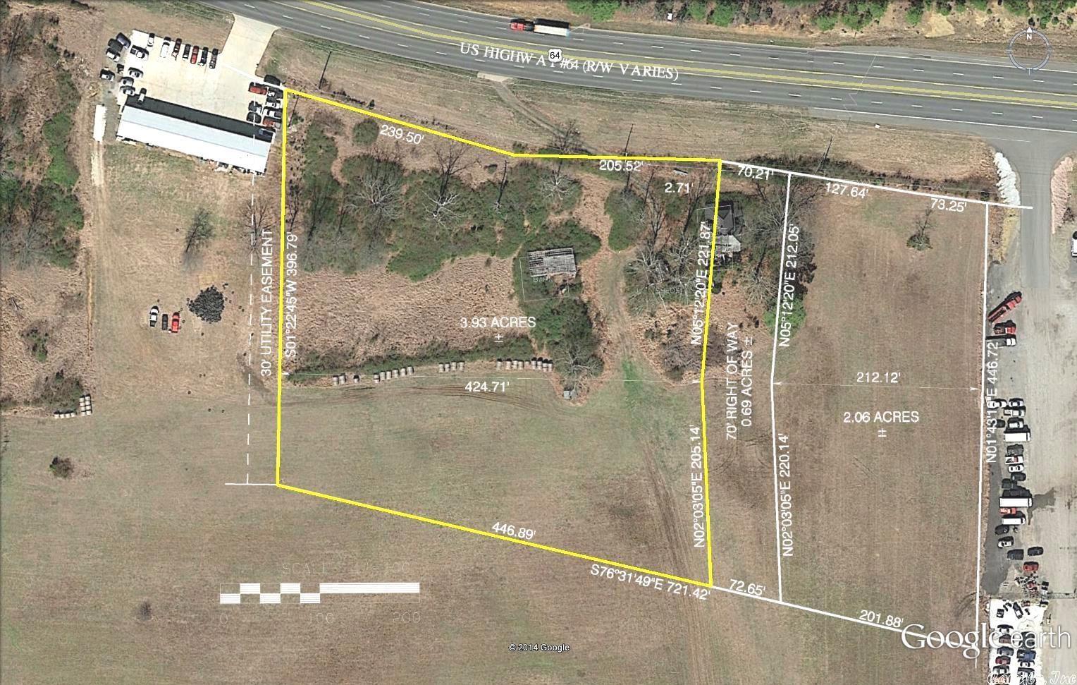 PRIME LOCATION IN CLOSE PROXIMITY TO CONWAY with great development potential. This tract includes over 400 feet of highway frontage and offers convenient access to I-40. Great location for commercial or industrial uses. Seller will subdivide (MLS 21002060 and MLS 21002061). Owner financing available.
