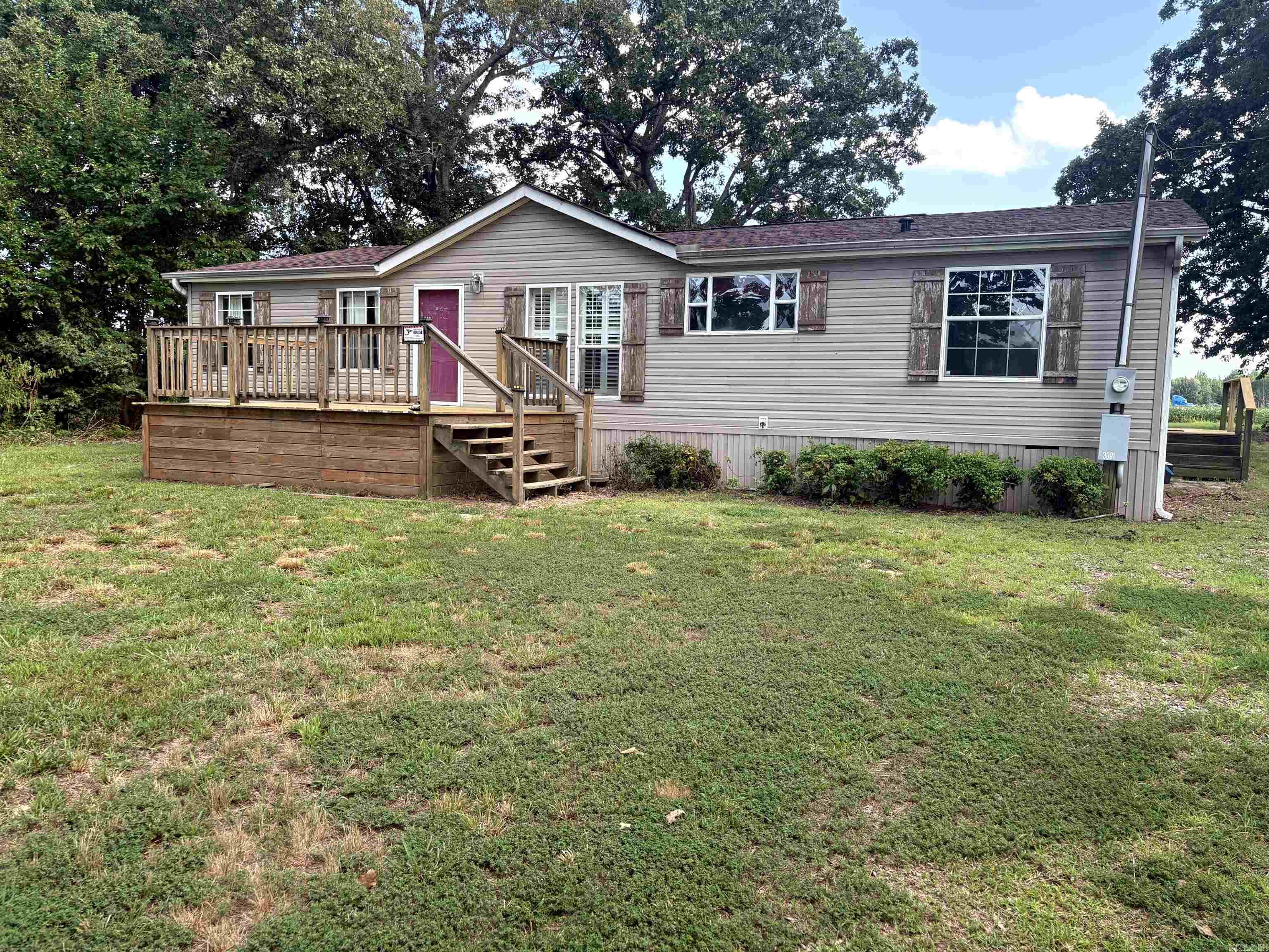 Nice 3 Br, 2 Bath double wide mobile home, Located within Prairie County with a Hazen address. On 3.2 acres with a New Heat Pump and new roof installed in June 2026. Home is all electric with service from Entergy. Water is supplied through Des Arc Public water. On a permanent foundation with a clear title. Refrigerator and range are included. A nice place in the country with enough space to enjoy country living that is unrestricted.