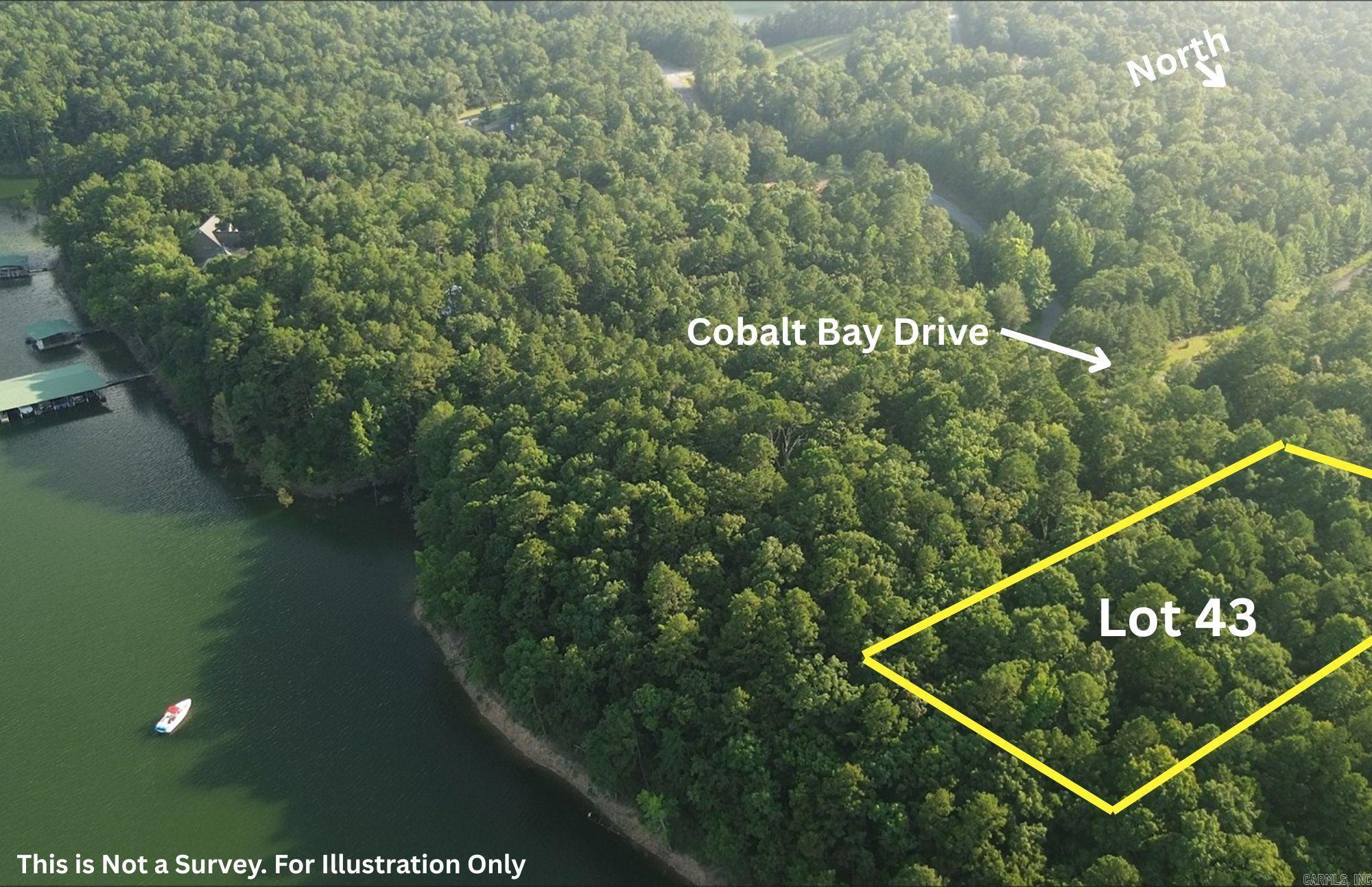 LAKEFRONT LOT WITH EASY WALK TO THE WATER  This beautiful tree covered lot i ready for your new build. Located in the beautiful Cobalt Bay Subdivision, This lot has Electricity, Water and Fiber to the lot.