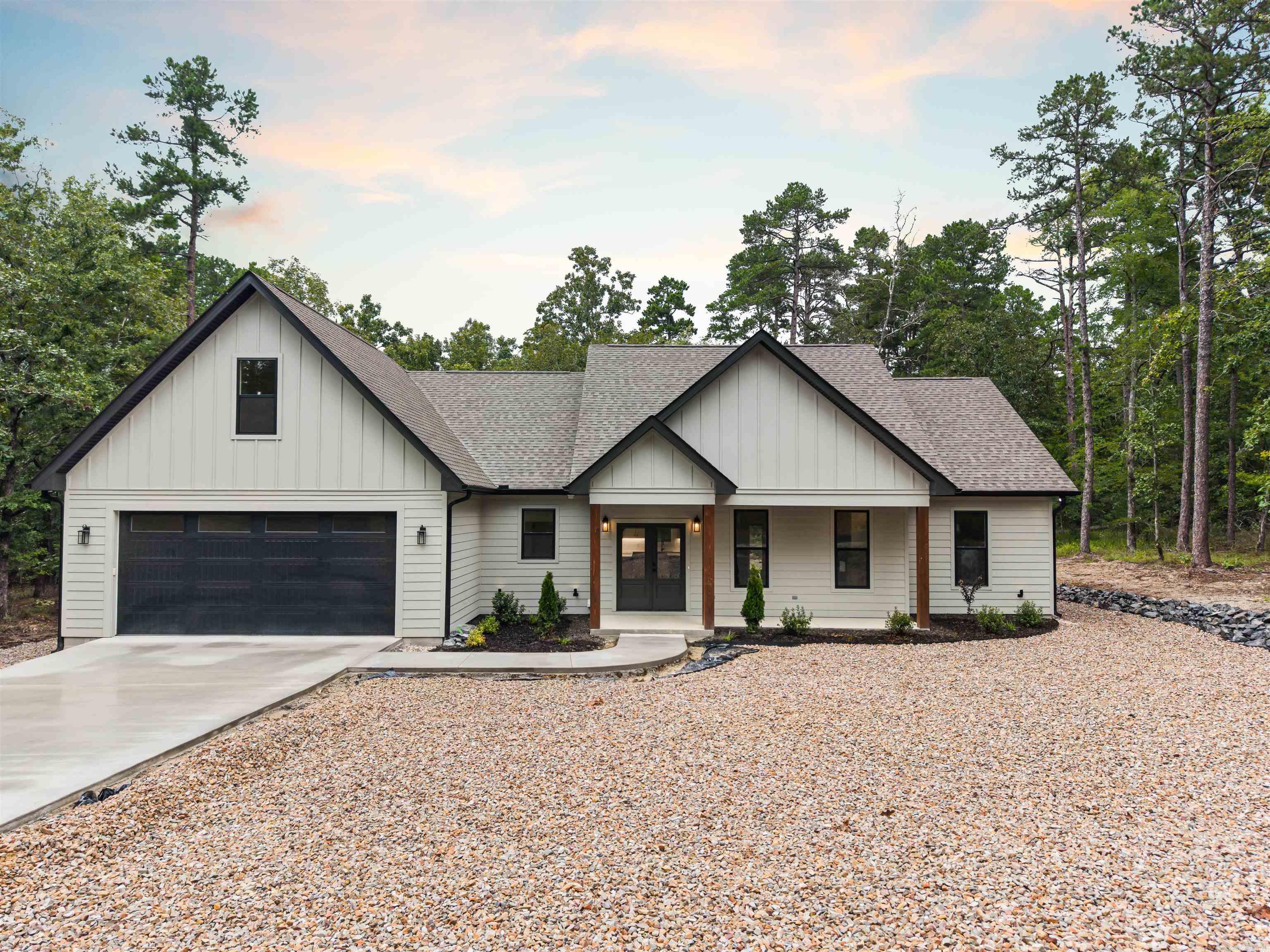 Brand-New Construction near the Glazypeaux Gate of Hot Springs Village! This 4-bedroom, 2.5-bath home features an open floor plan, large granite island, split-bedroom design, and a private primary suite with a custom walk-in closet and oversized shower. Located in the sought-after Fountain Lake School District and built with today’s buyer in mind. More photos coming soon.  Don’t miss this opportunity—schedule your private tour today!
