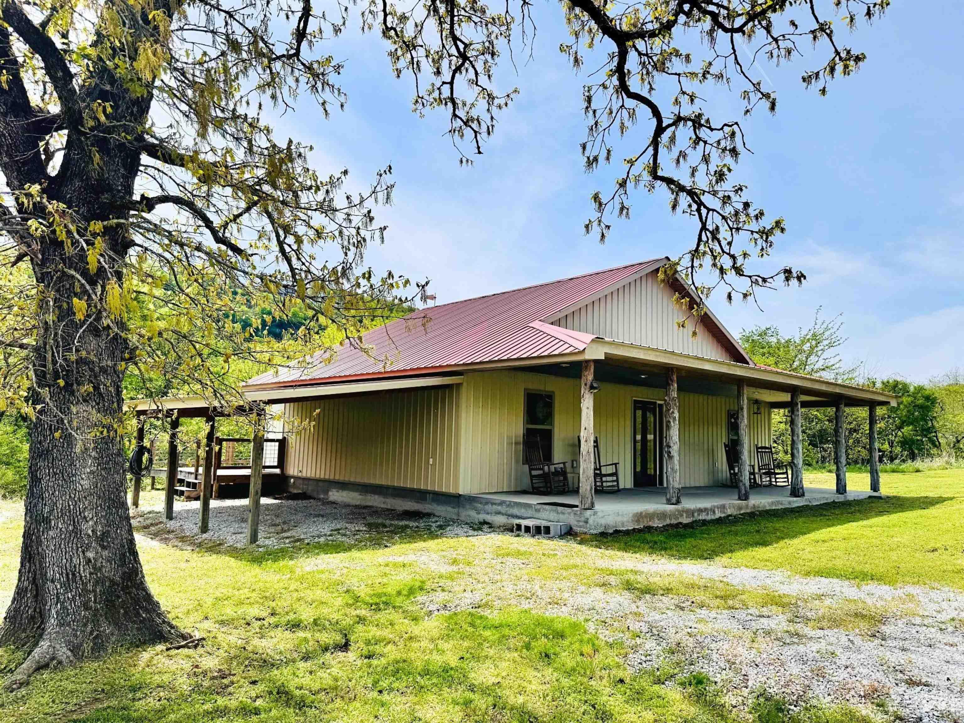 Welcome to your Ozark retreat! This 3- bedroom, 2- bathroom cabin offers the perfect blend of rustic charm and modern comfort. Cabin features a vaulted ceiling, screened in porch, generator, a 30'x24' shop and much more! This property will come fully furnished and could generate a rental income, make a great primary residence or a personal getaway cabin. This cabin is located just a short drive to the White River and river front dinning, the town of Mountain View, The Ozark Folk Center State Park, Blanchard Springs Caverns, shopping and much much more- making it a great weekend getaway cabin or a permeant residence! Give us a call today to set up an appointment to take a look for yourself!